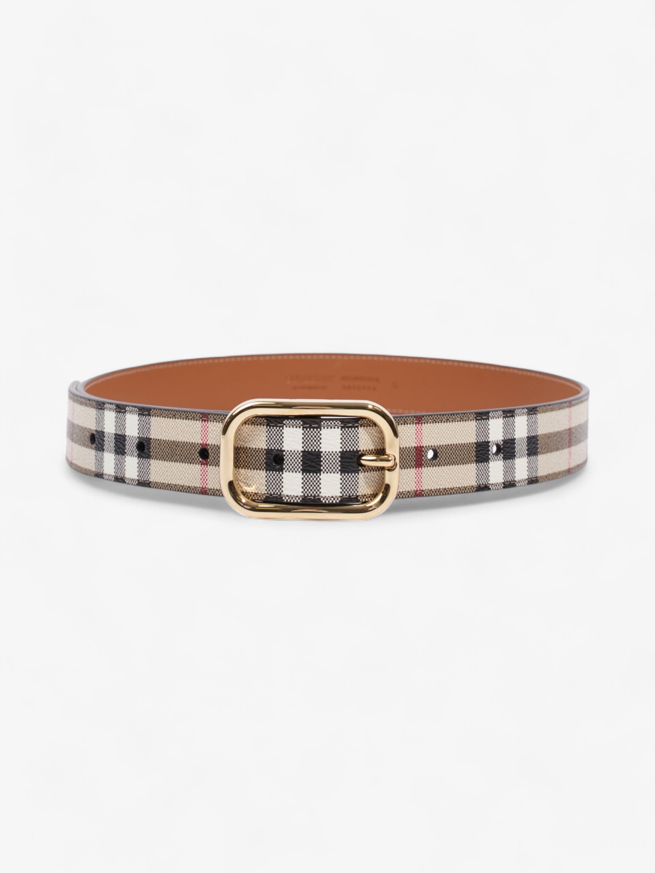 Burberry Check Belt Vintage Check Canvas Small - 89cm
