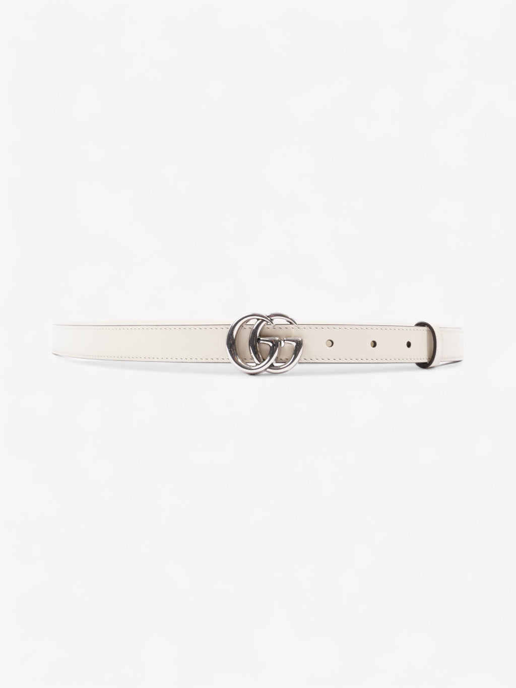 Gucci GG Marmont Thin Belt Cream Leather 110cm 44"