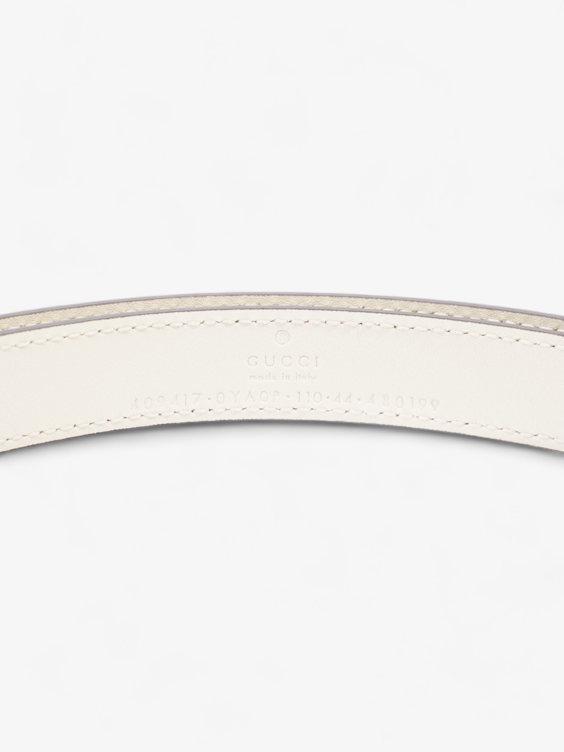 Gucci GG Marmont Thin Belt Cream Leather 110cm 44"