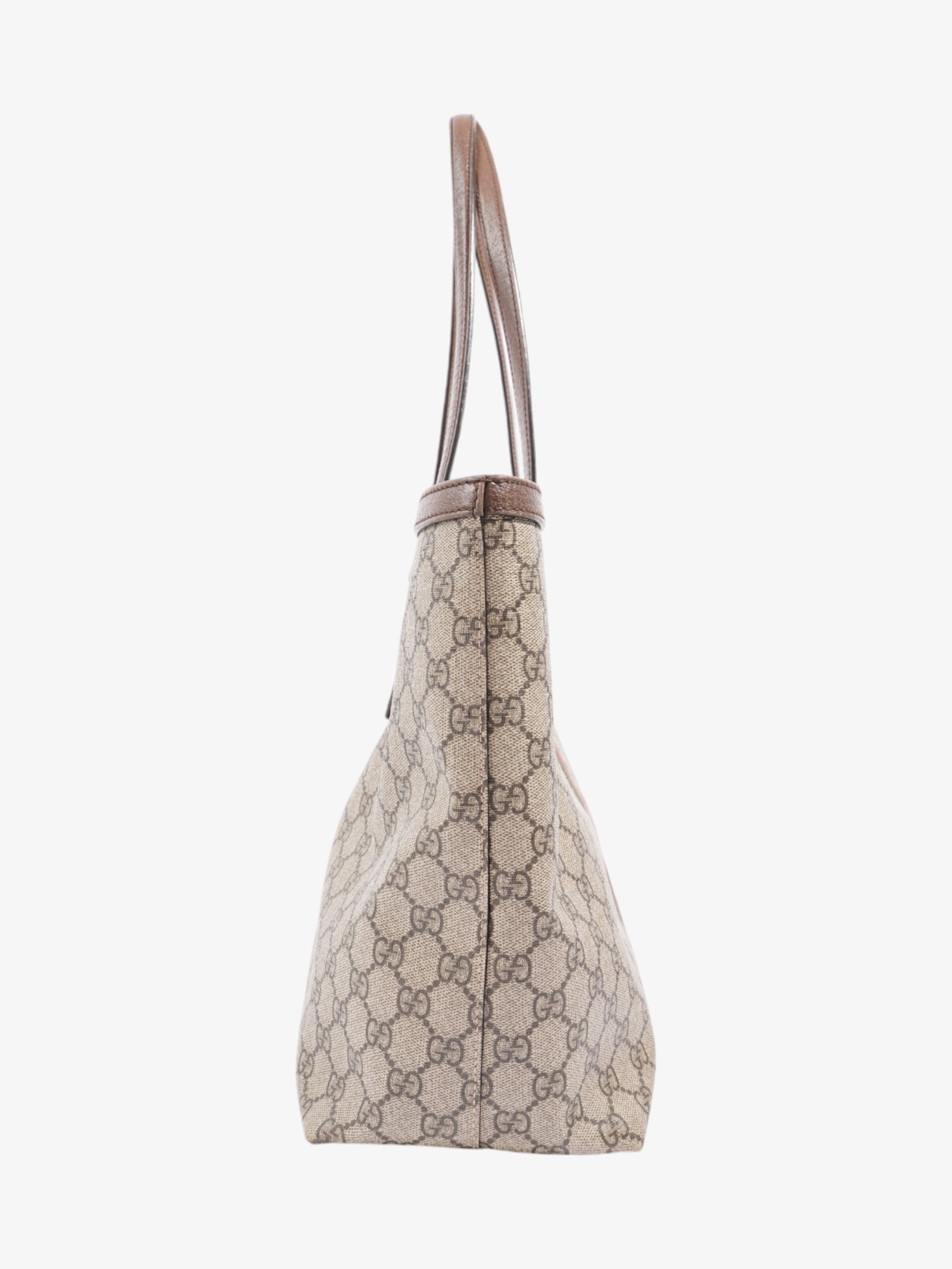 Gucci Ophidia Tote Supreme / Green / Red Coated Canvas Medium