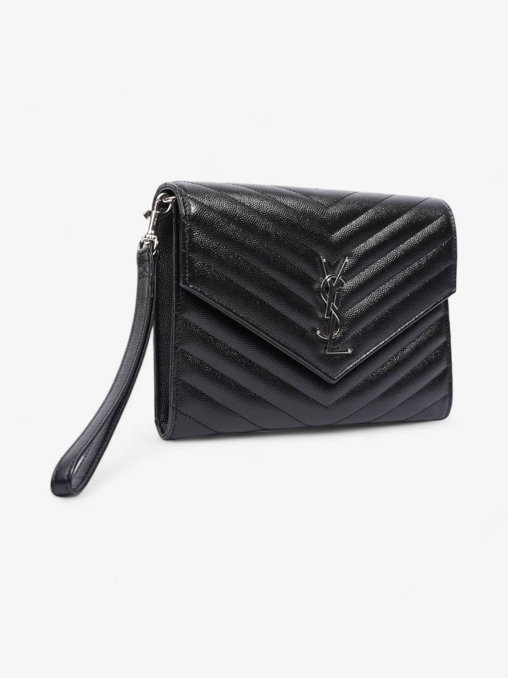 Saint Laurent Cassandre Clutch Black Matelasse Leather