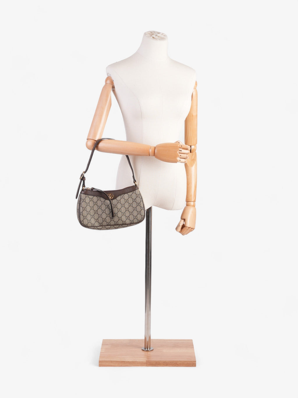 Gucci Ophidia Beige And Ebony GG Supreme Coated Canvas Small