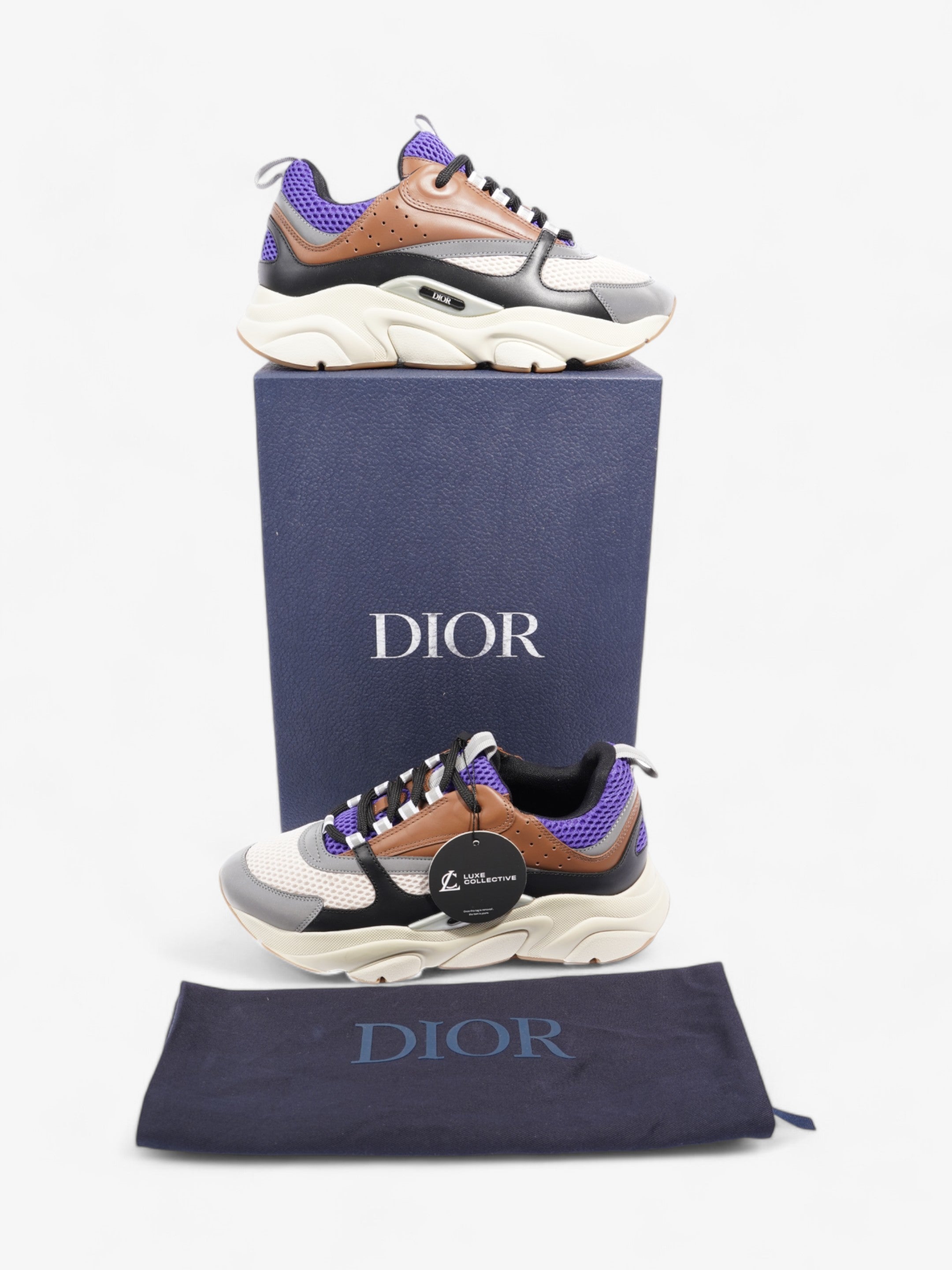 Christian Dior B22 Brown / Purple / Black Mesh EU 41 UK 7
