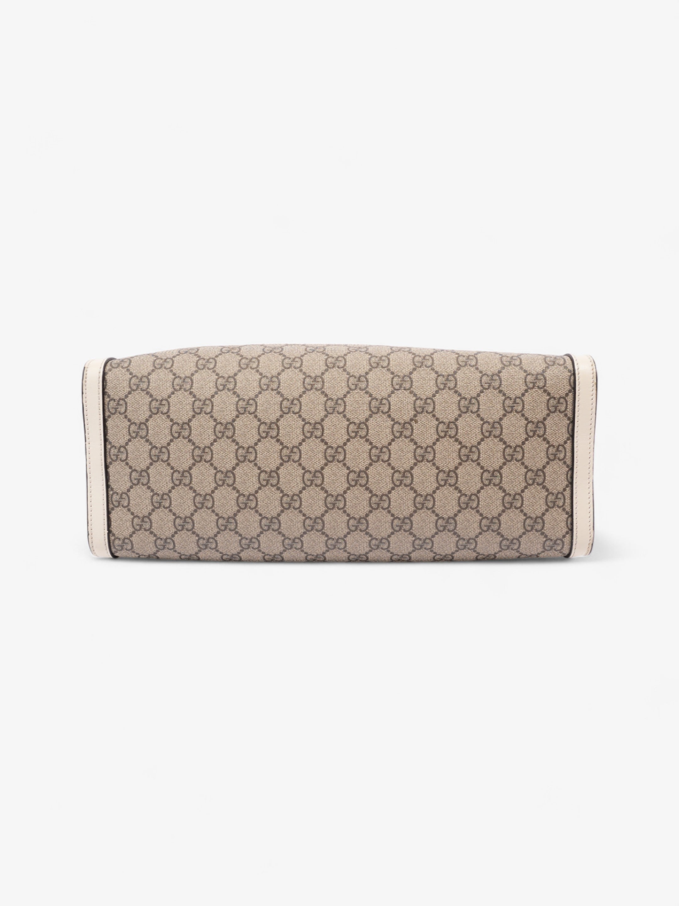 Gucci Padlock Beige And Ebony GG Supreme / Cream Coated Canvas Small