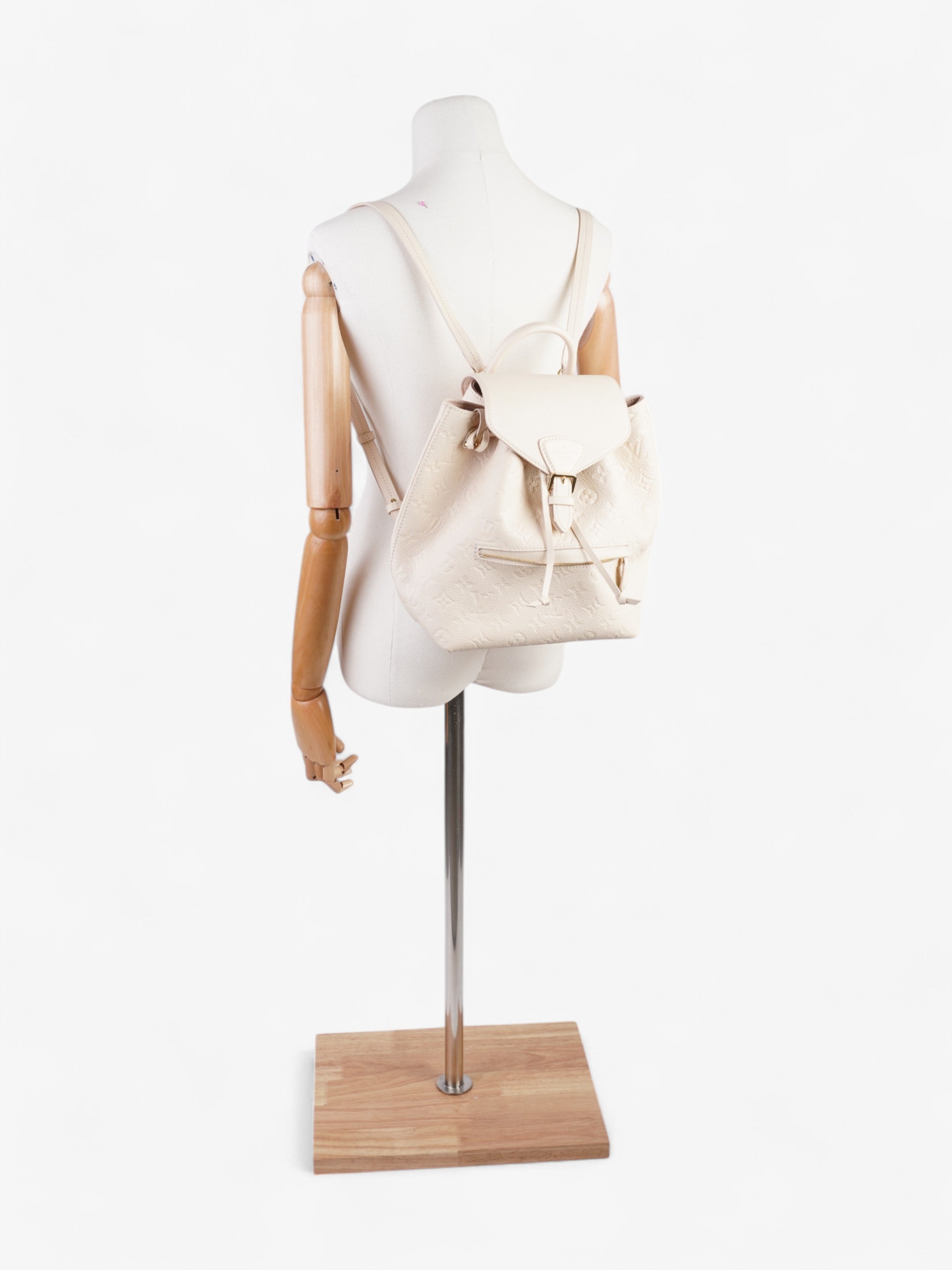 Louis Vuitton Montsouris Backpack Monogram Empreinte / Beige Empreinte Leather