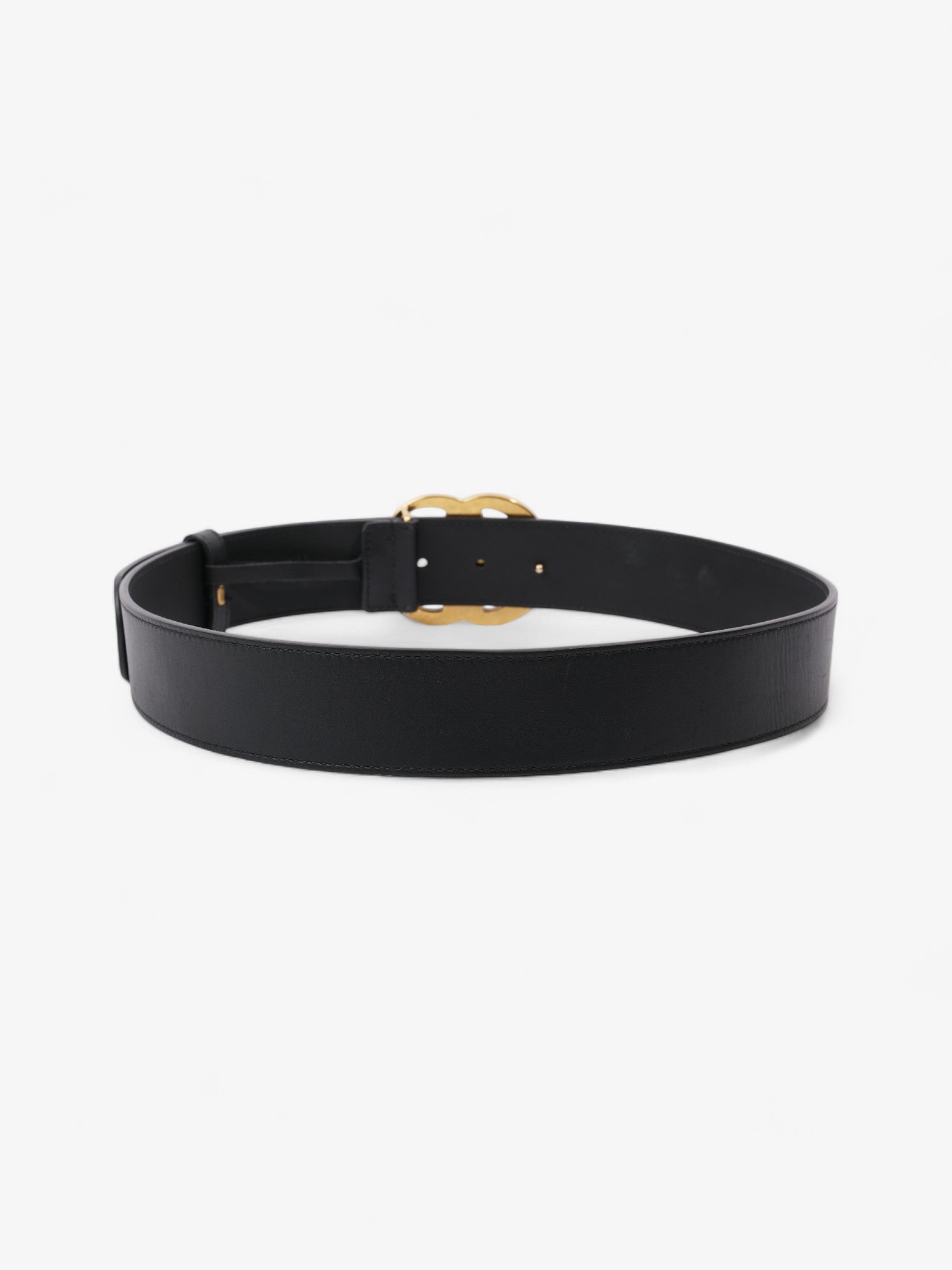 Gucci GG Marmont Wide Belt Black / Gold Leather 85cm / 34"