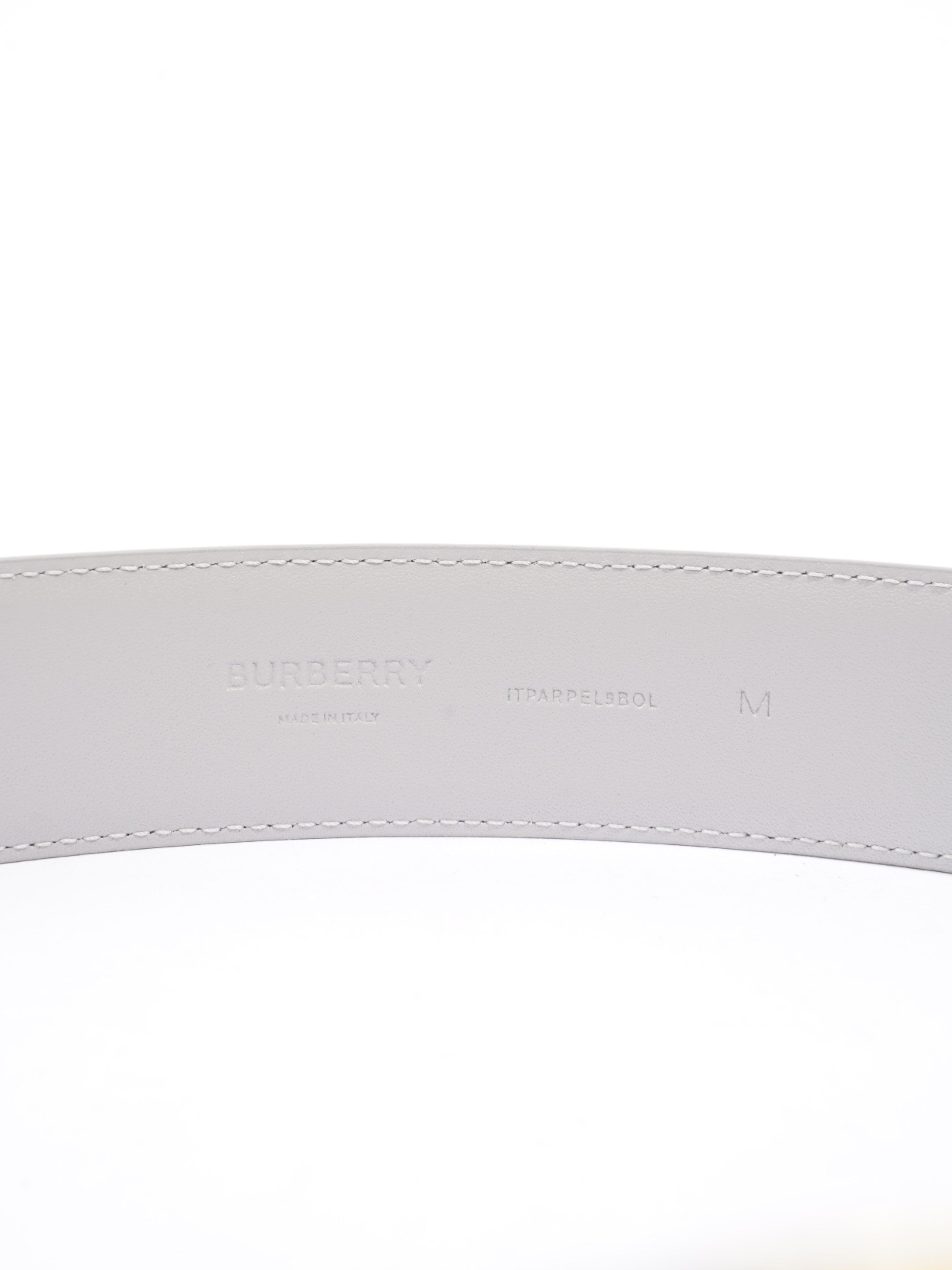 Burberry TB Belt Grey Leather Medium