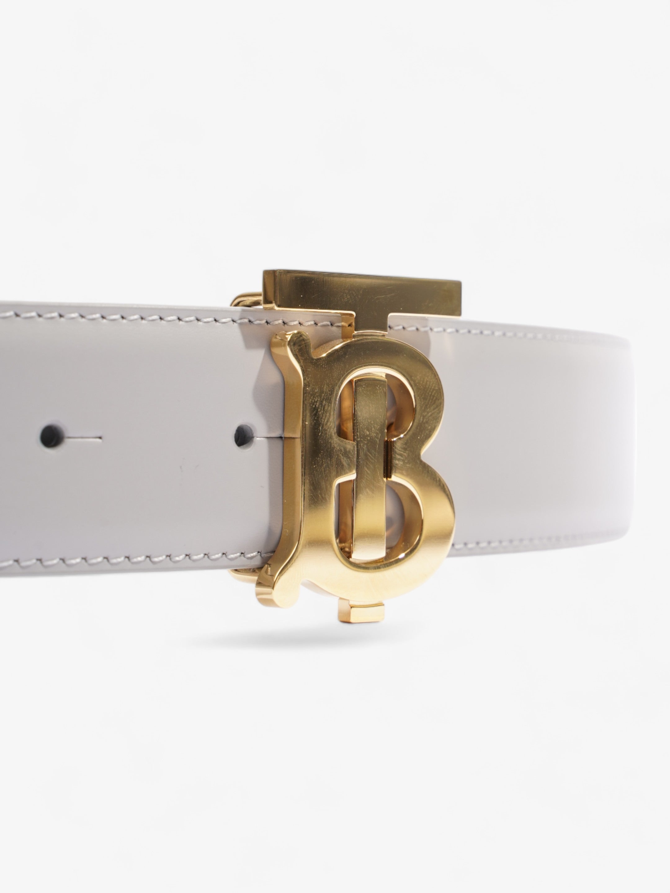 Burberry TB Belt Grey Leather Medium