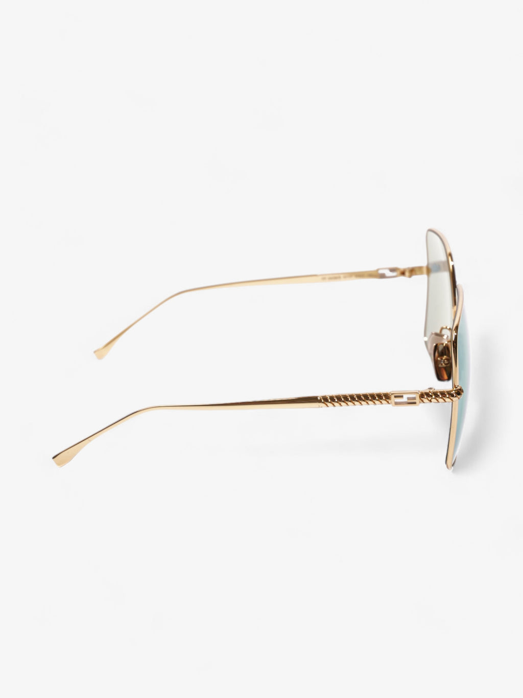 Fendi Aviator Sunglasses Gold Base Metal 145mm