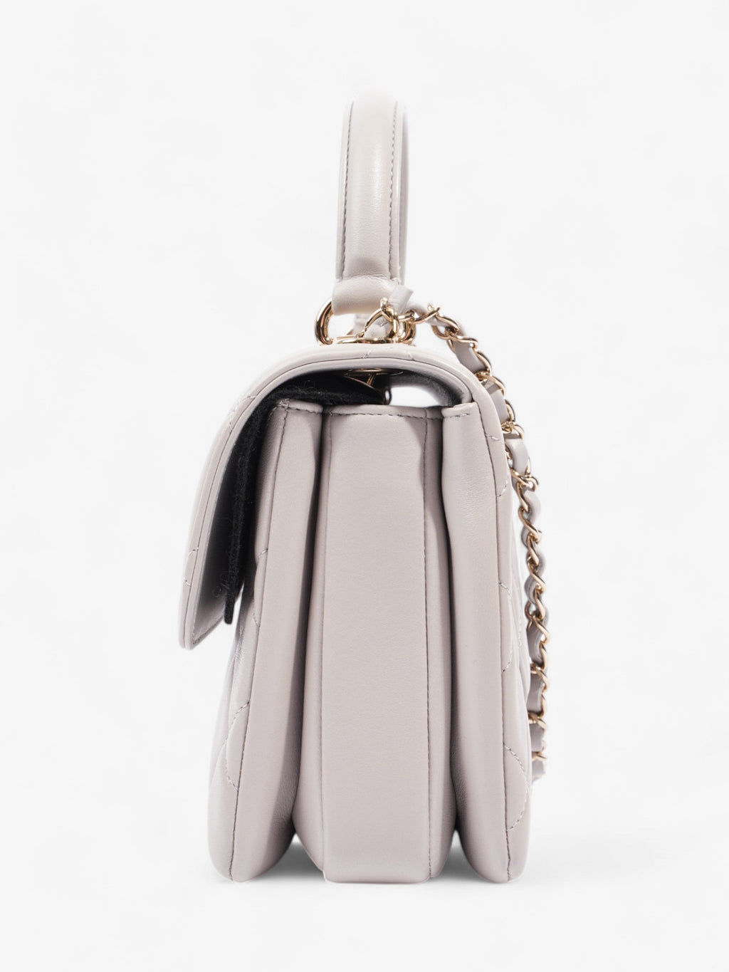 Chanel CC Trendy Bag Grey Lambskin Leather Small