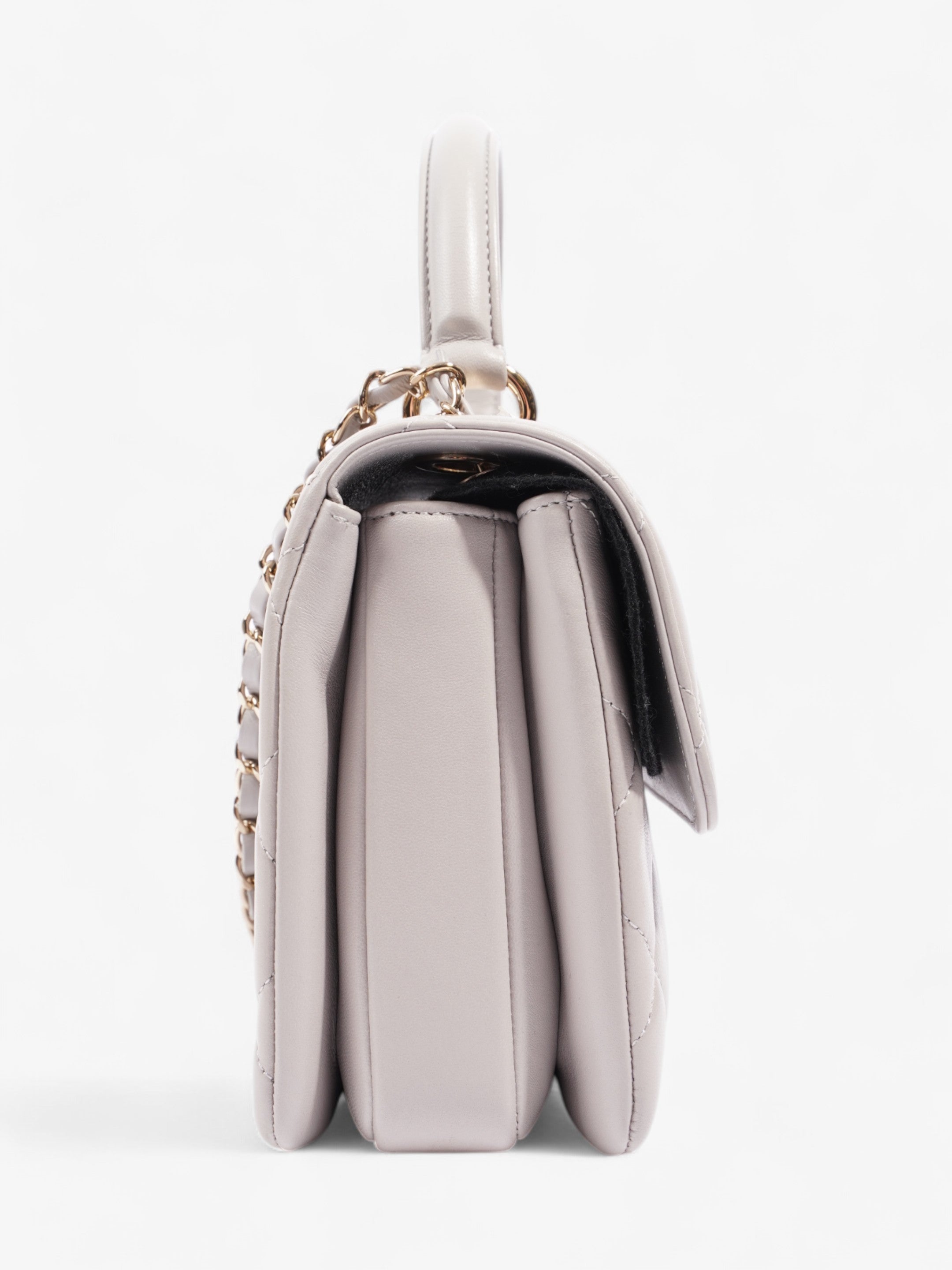 Chanel CC Trendy Bag Grey Lambskin Leather Small