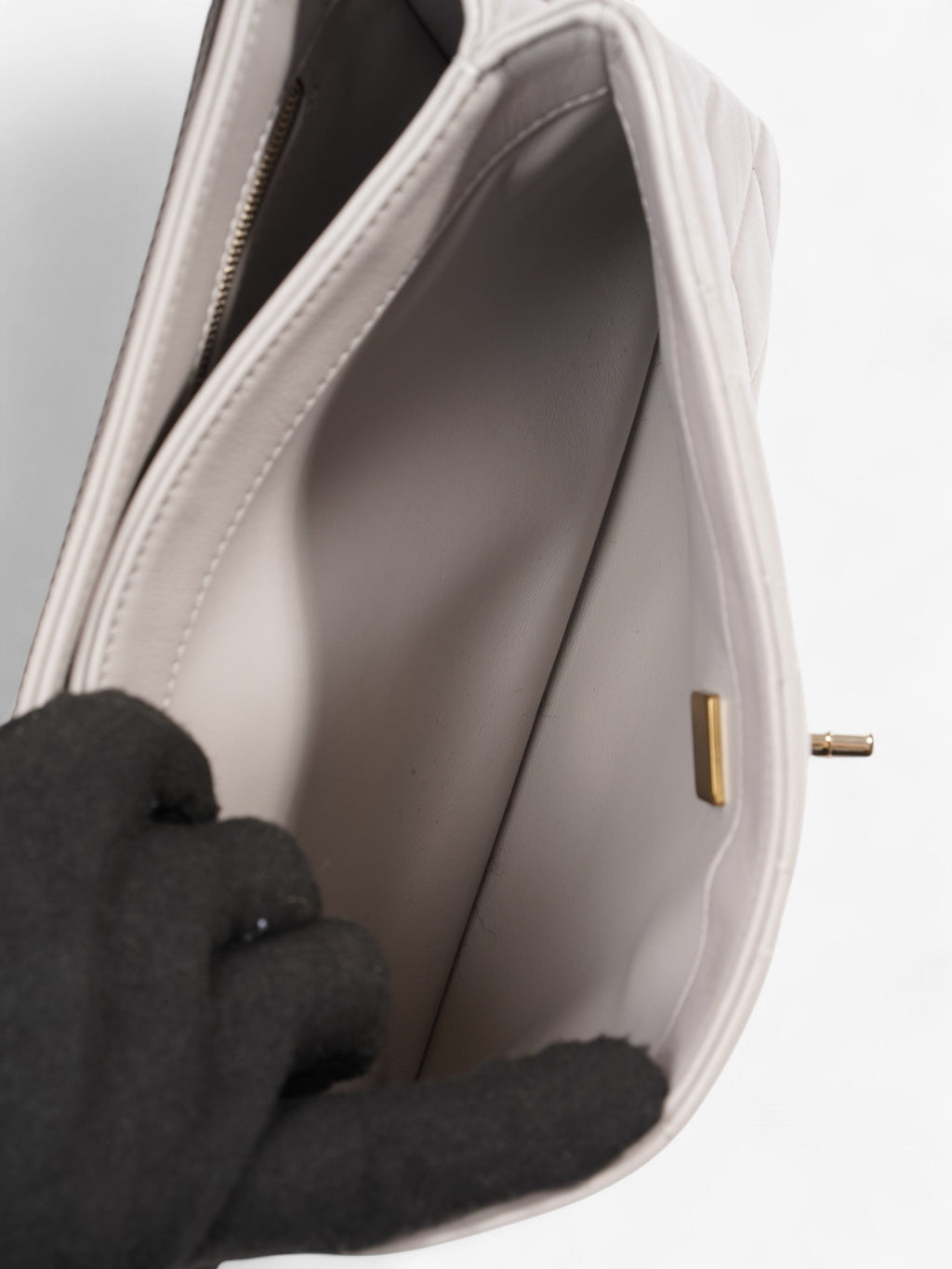 Chanel CC Trendy Bag Grey Lambskin Leather Small