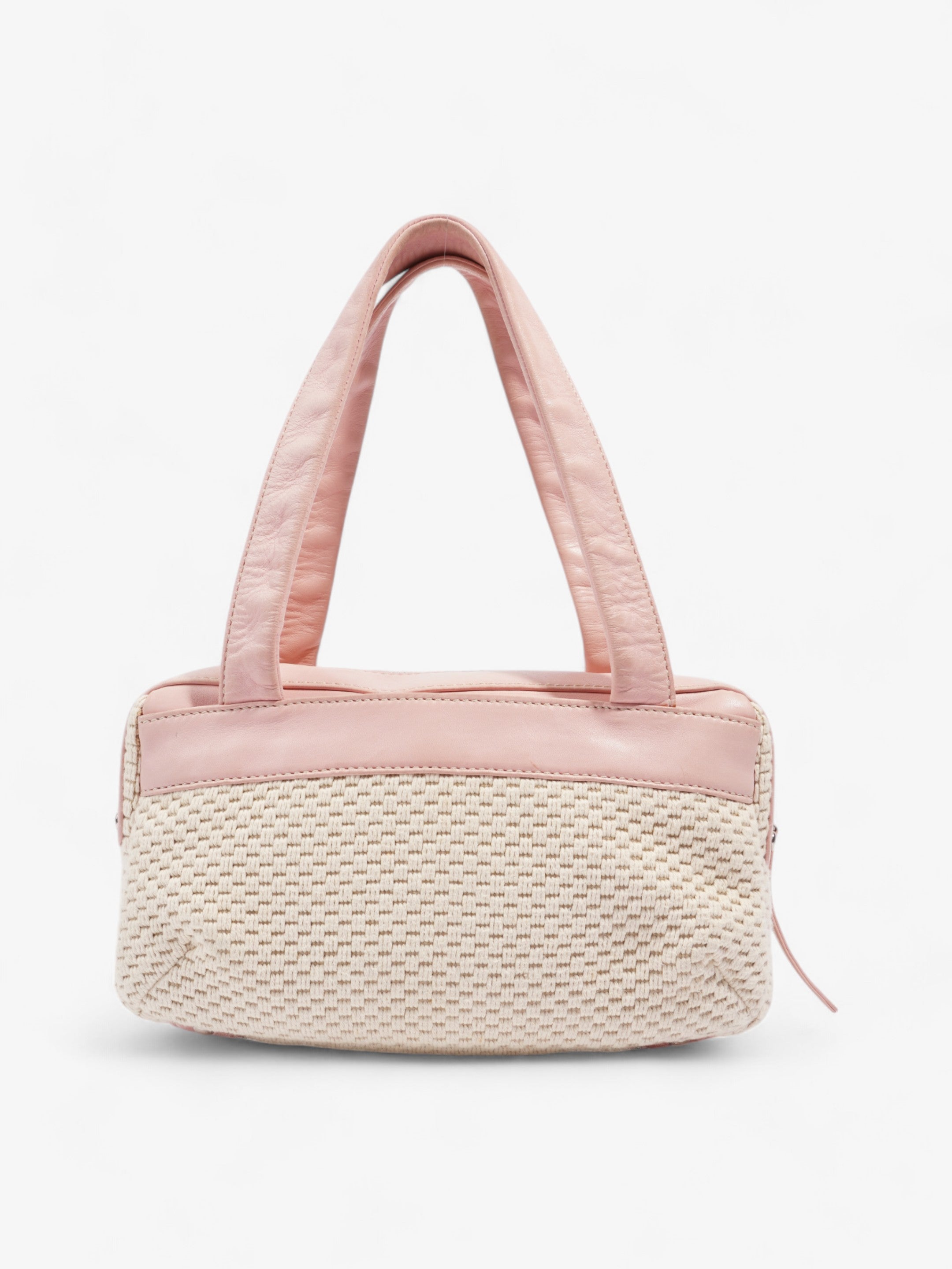 Chanel LAX Bowler Bag Pink / Natural Fabric