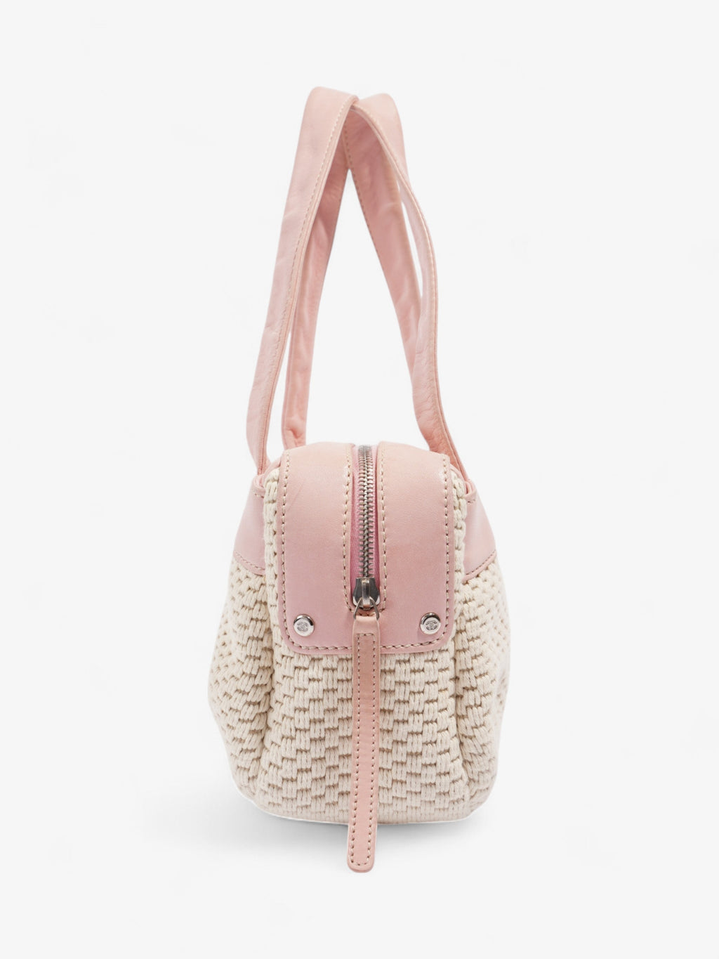 Chanel LAX Bowler Bag Pink / Natural Fabric