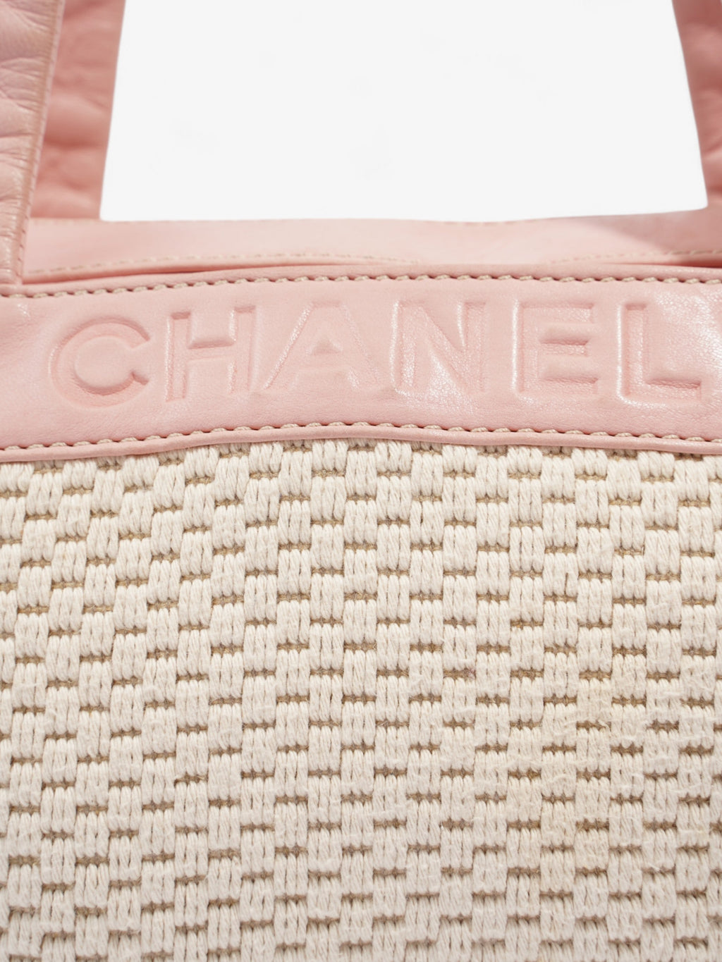 Chanel LAX Bowler Bag Pink / Natural Fabric