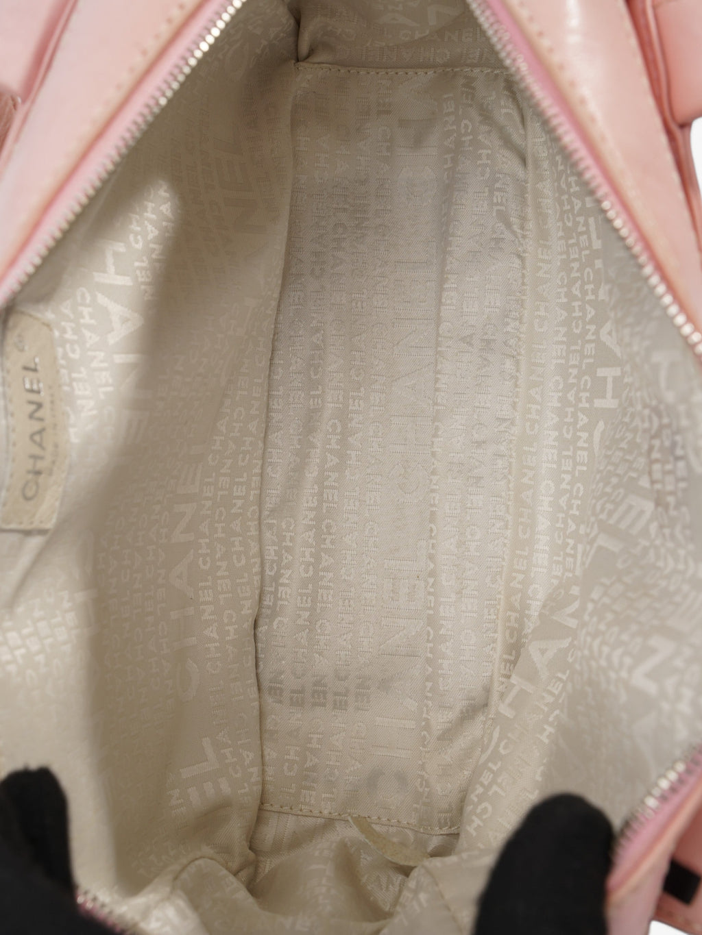 Chanel LAX Bowler Bag Pink / Natural Fabric