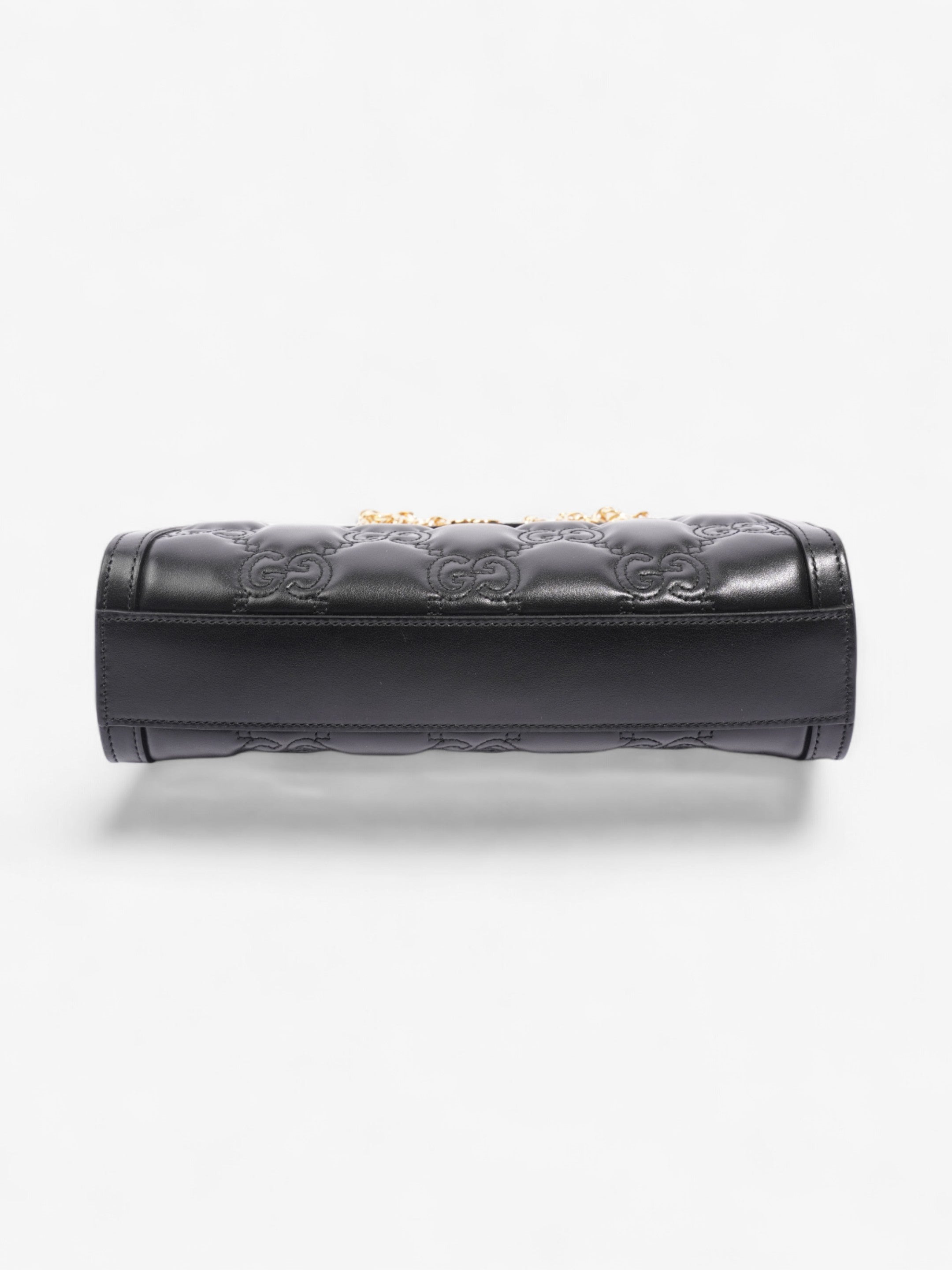 Gucci GG Shoulder Bag Black Matelasse Leather Small