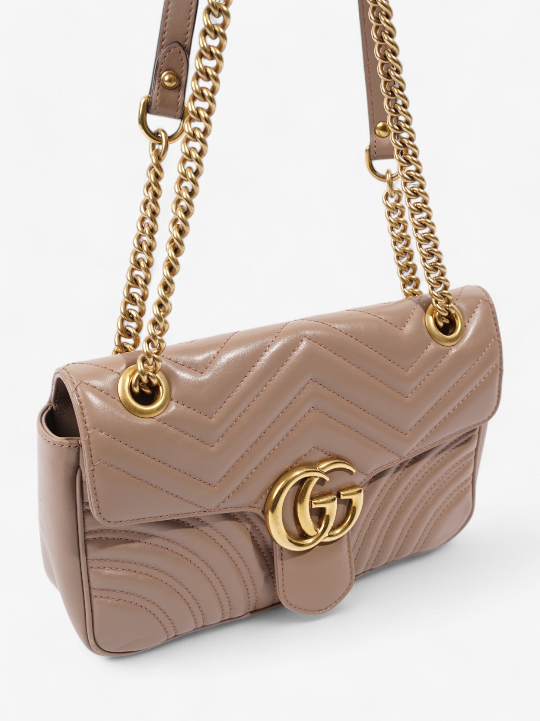 Gucci GG Marmont Dusty Pink Matelasse Leather Small