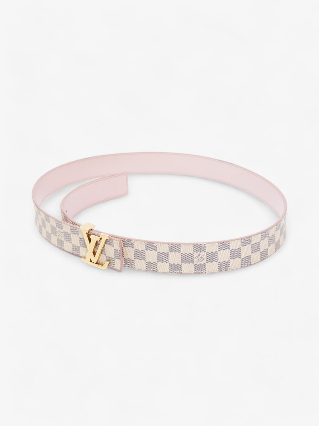 Louis Vuitton LV Initials Reversible Belt Damier Azur / Pink Canvas 85cm / 34"