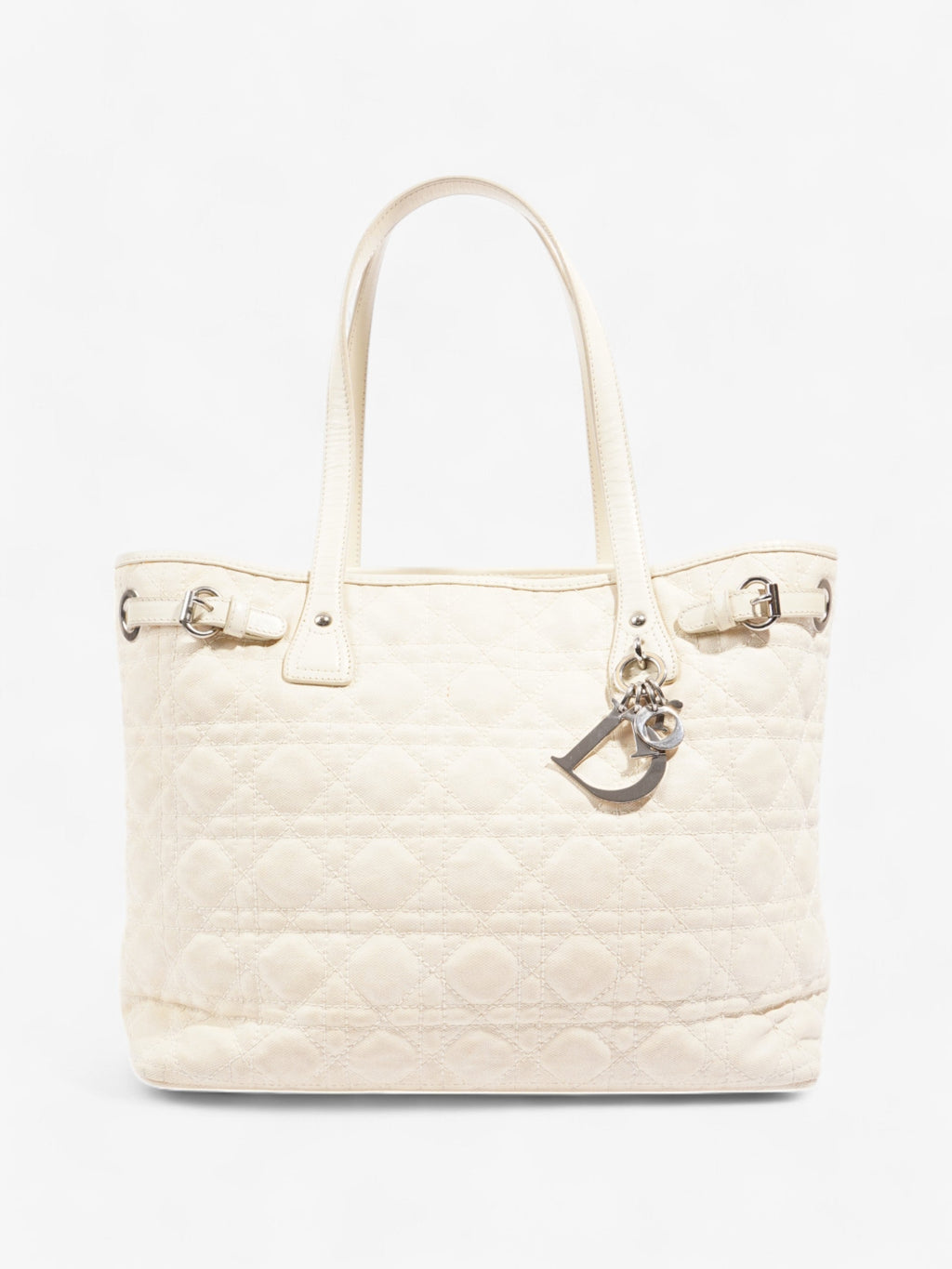 Christian Dior Panarea Tote Cream Canvas Small