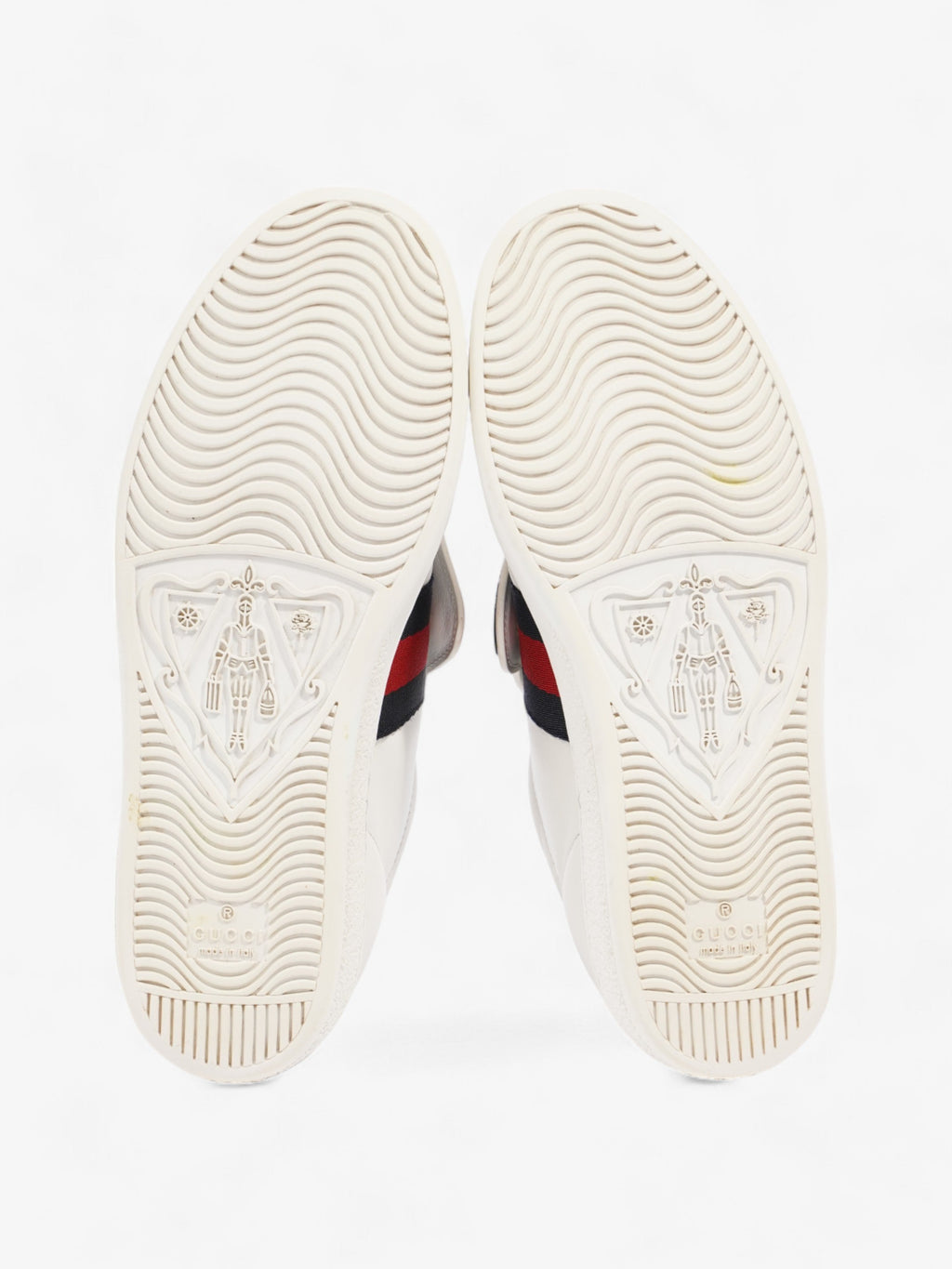 Gucci Ace 'Blind For Love" White / Red / Navy Leather EU 36.5 UK 3.5