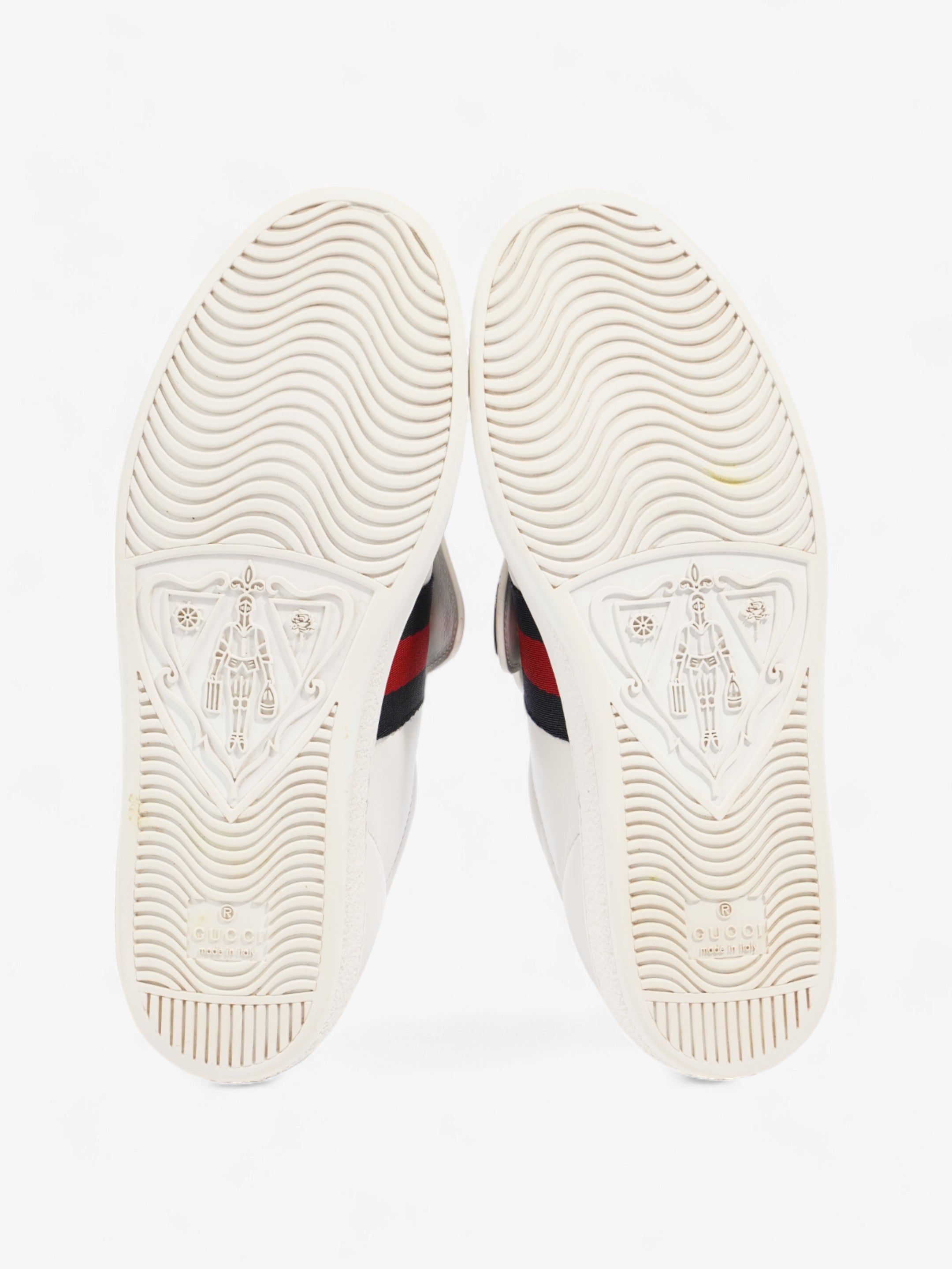 Gucci Ace 'Blind For Love" White / Red / Navy Leather EU 36.5 UK 3.5