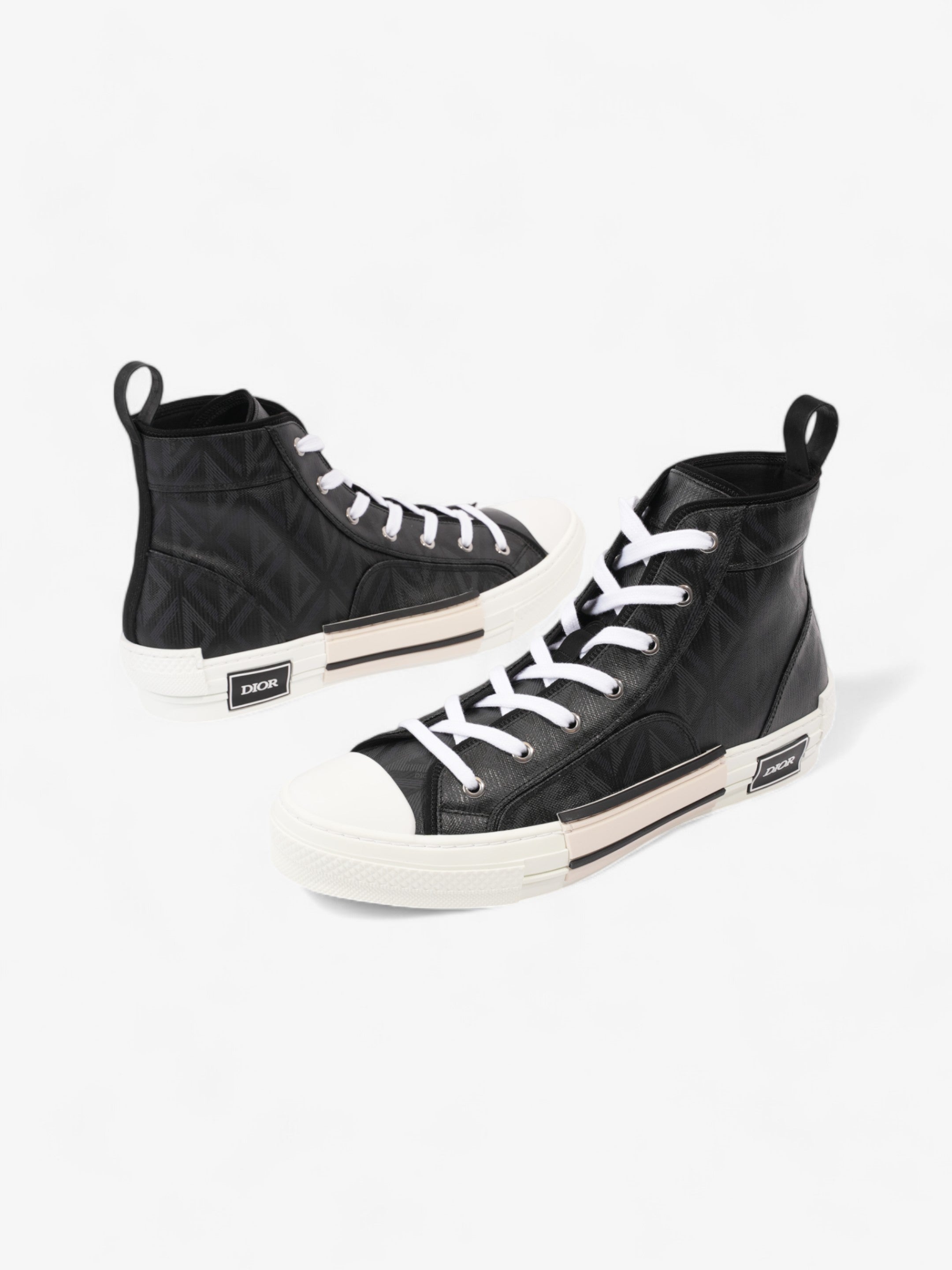 Christian Dior B23 High Top Black / White Canvas EU 43 UK 9