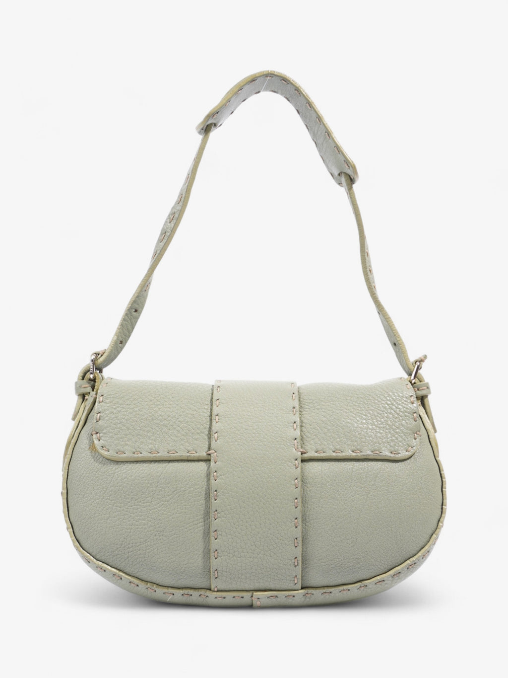 Fendi Salleria Flap Olive Green Leather