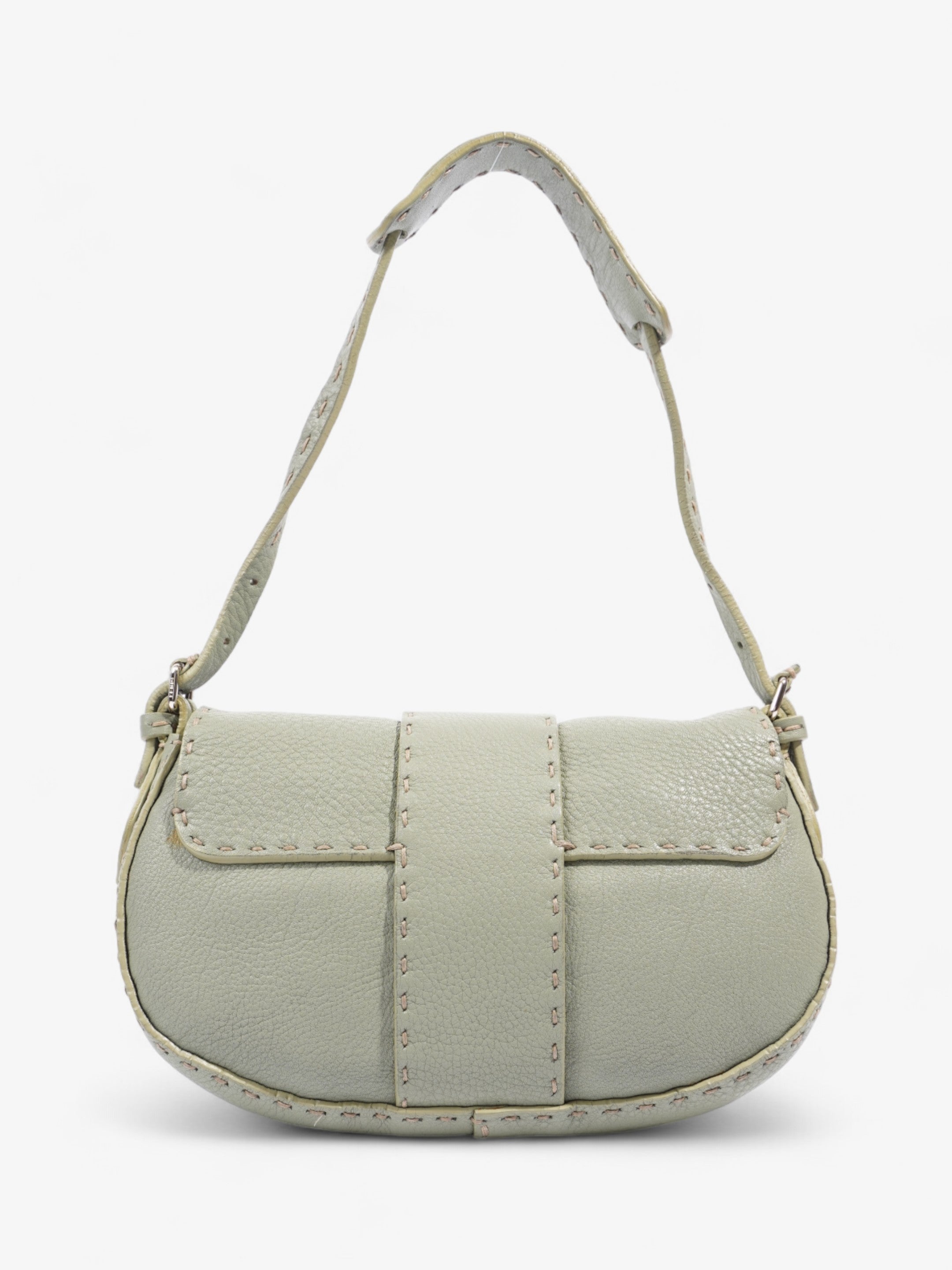 Fendi Salleria Flap Olive Green Leather