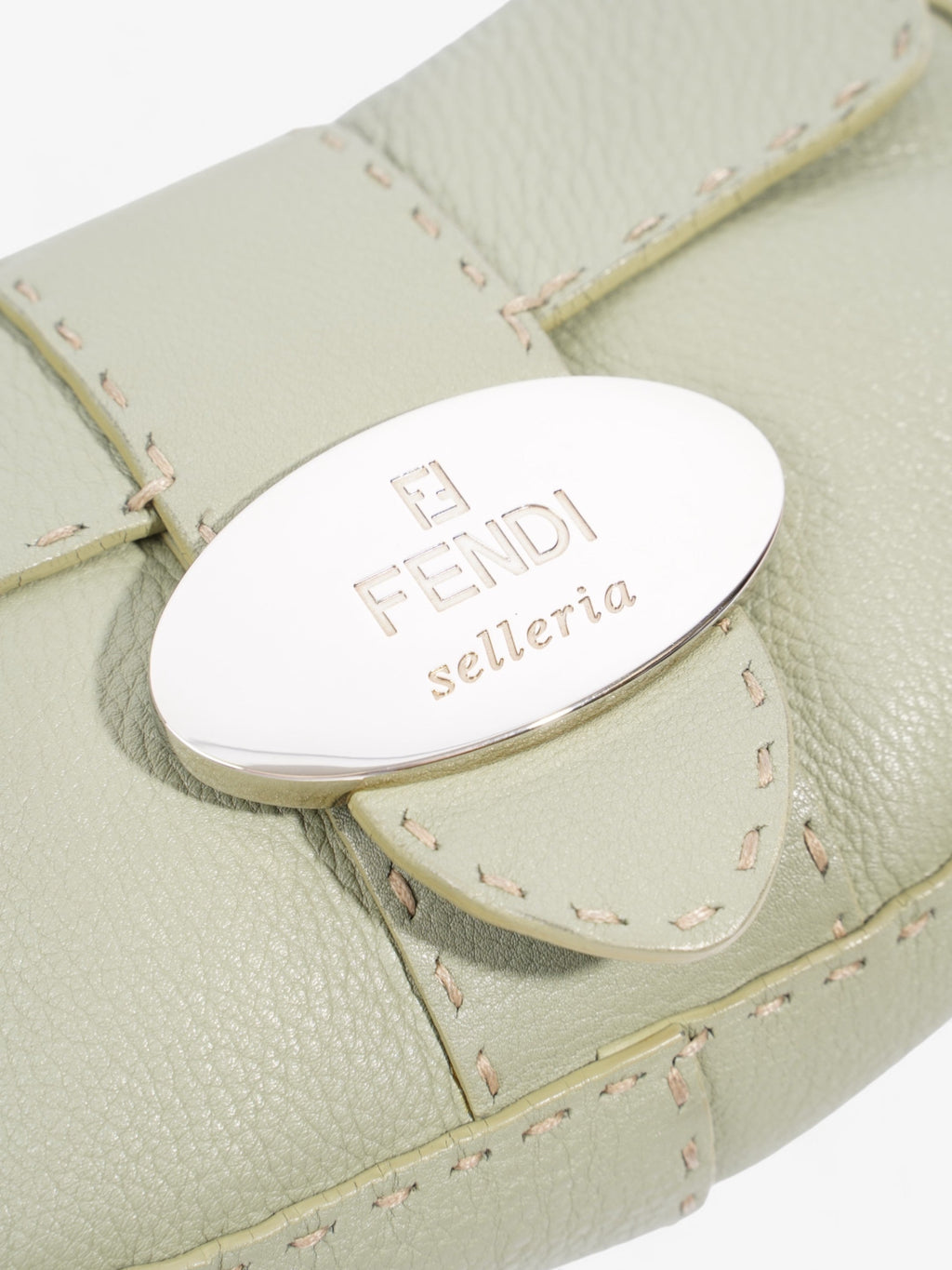 Fendi Salleria Flap Olive Green Leather