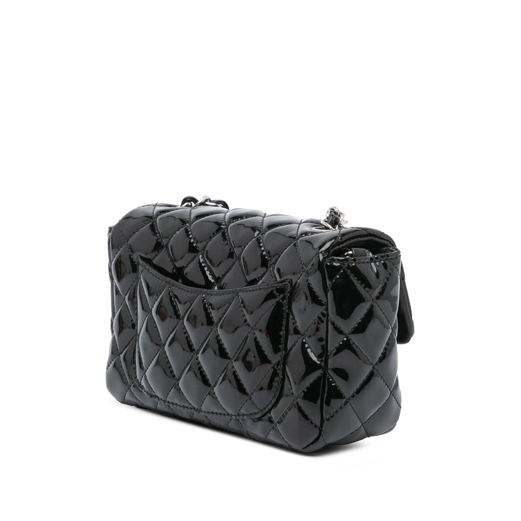 Classic Single Flap Bag Quilted Patent Mini