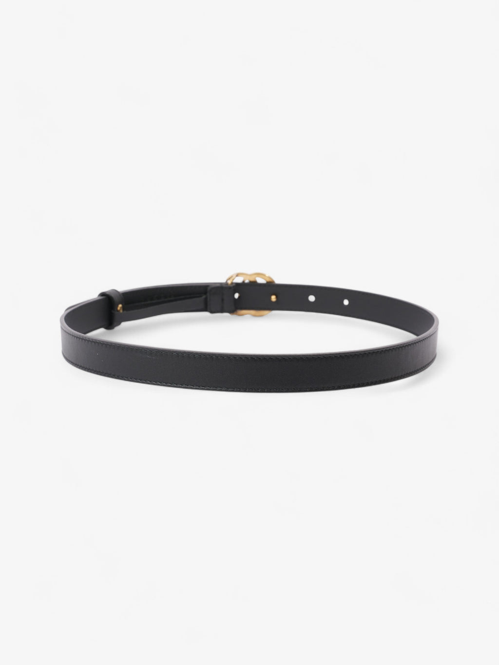 Gucci GG Marmont Thin Belt Black / Gold Leather 70cm / 28"