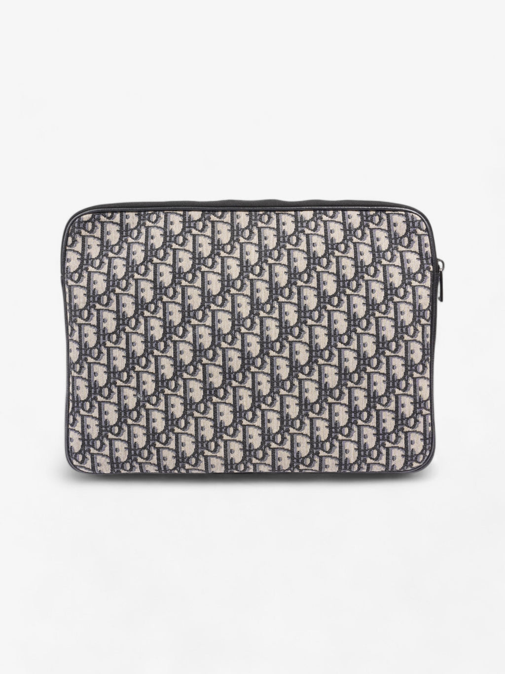 Christian Dior Laptop Case Black Oblique Cotton