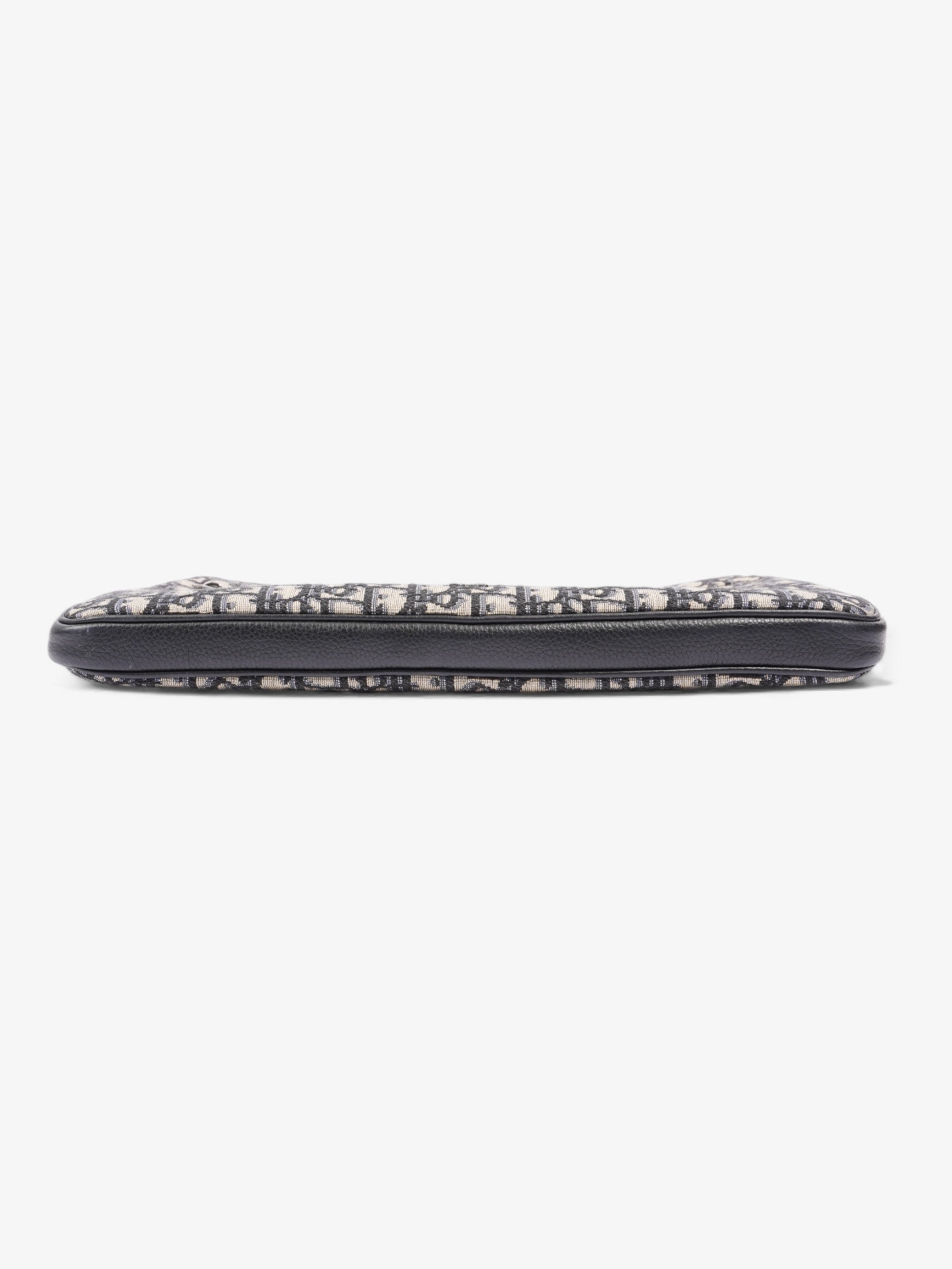 Christian Dior Laptop Case Black Oblique Cotton