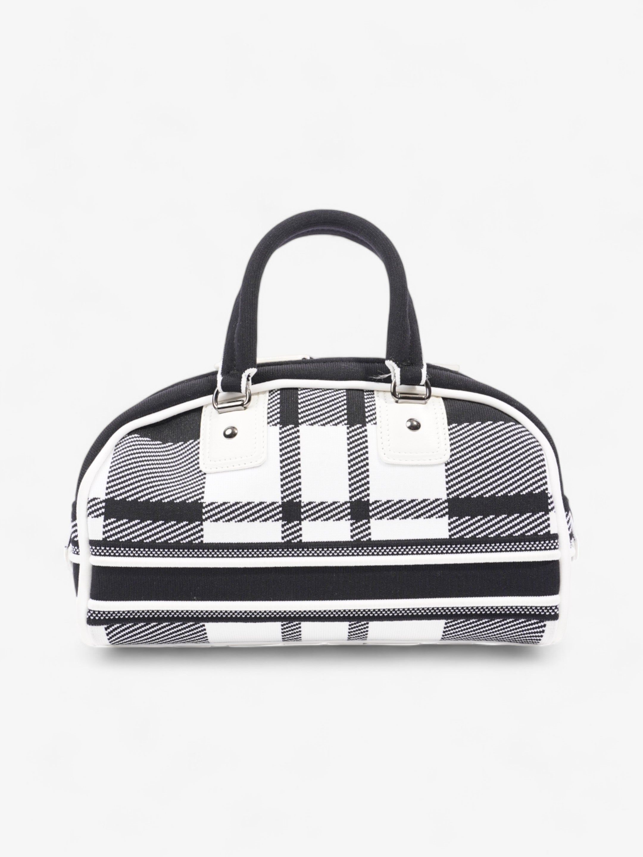Christian Dior Vibe Zip Bowling Bag Black / White Cloth