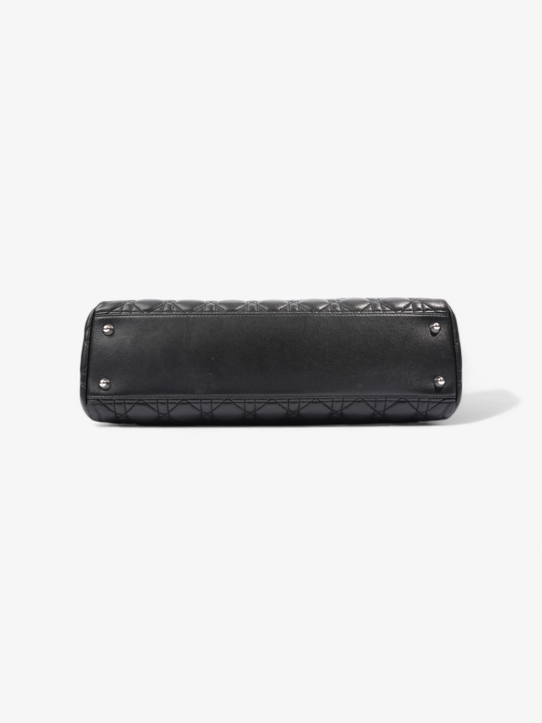 Christian Dior Shopping Tote Black Leather