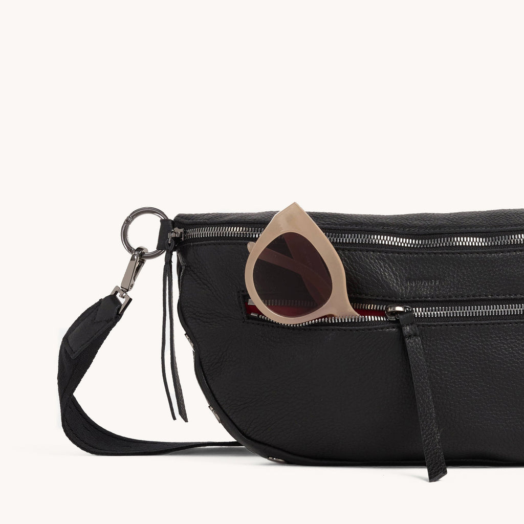 Charles Crossbody | Black/Gunmetal | Lrg