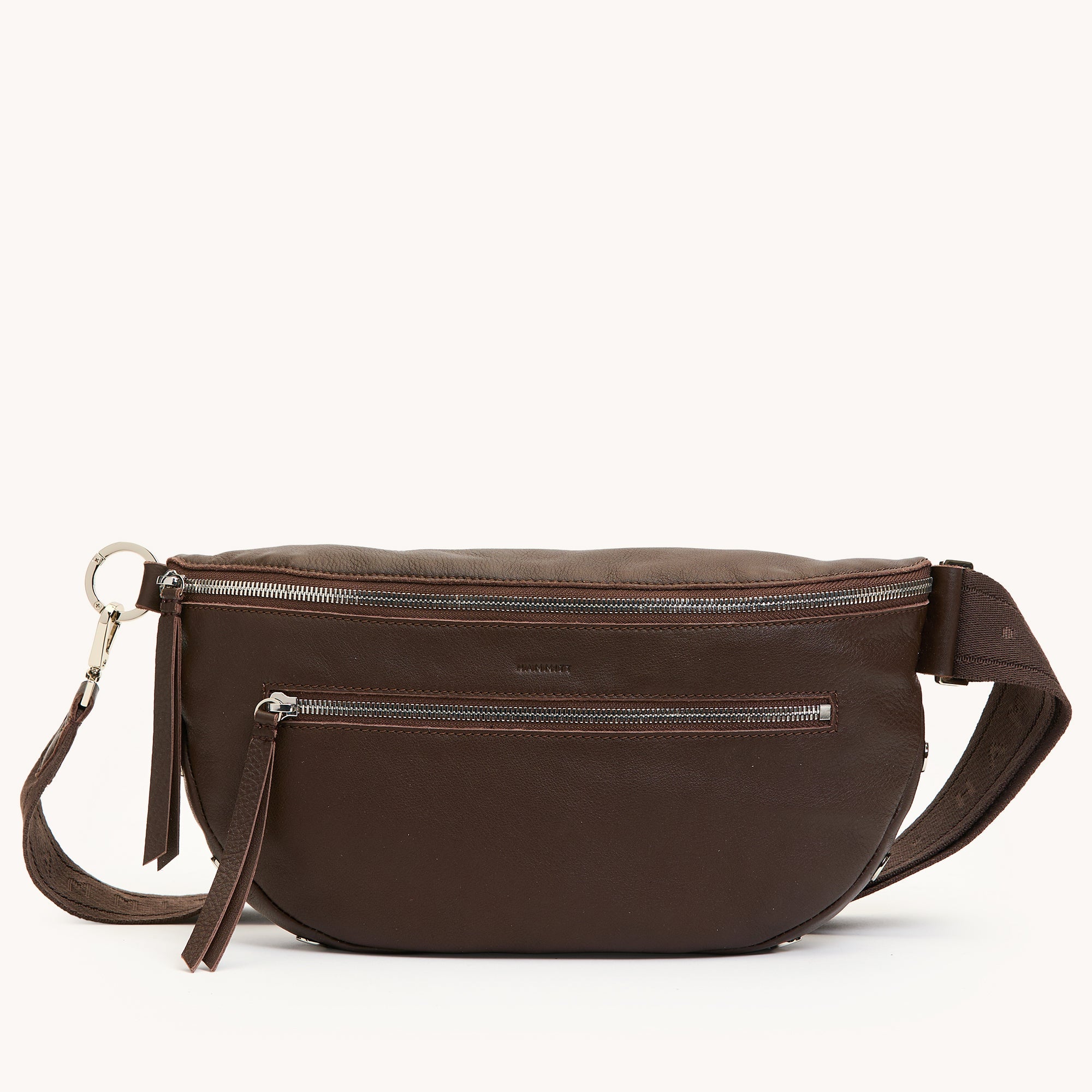 Charles Crossbody | Espresso Pebble/Silver | Lrg