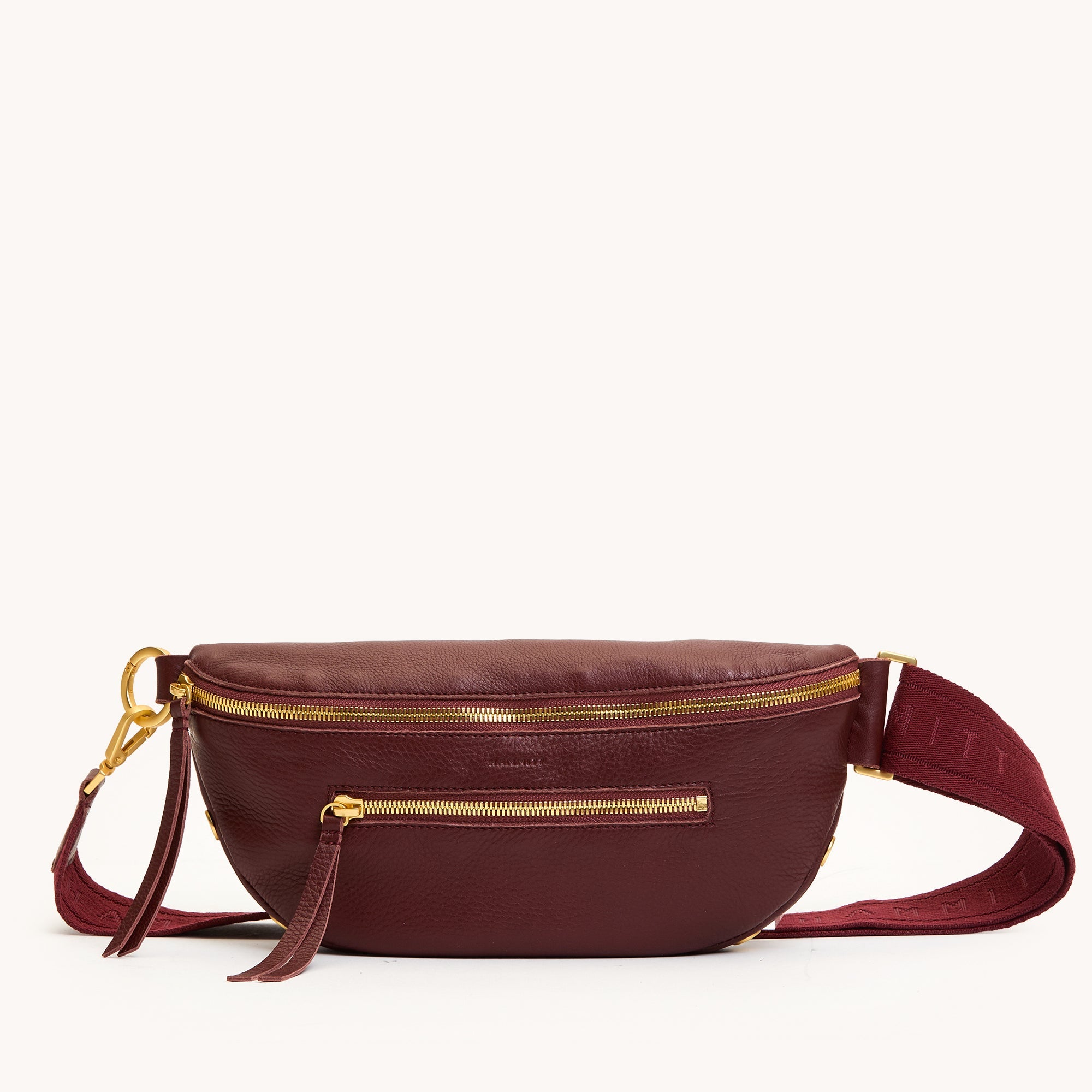 Charles Crossbody | Cherrywood Pebble/Brushed Gold | Med