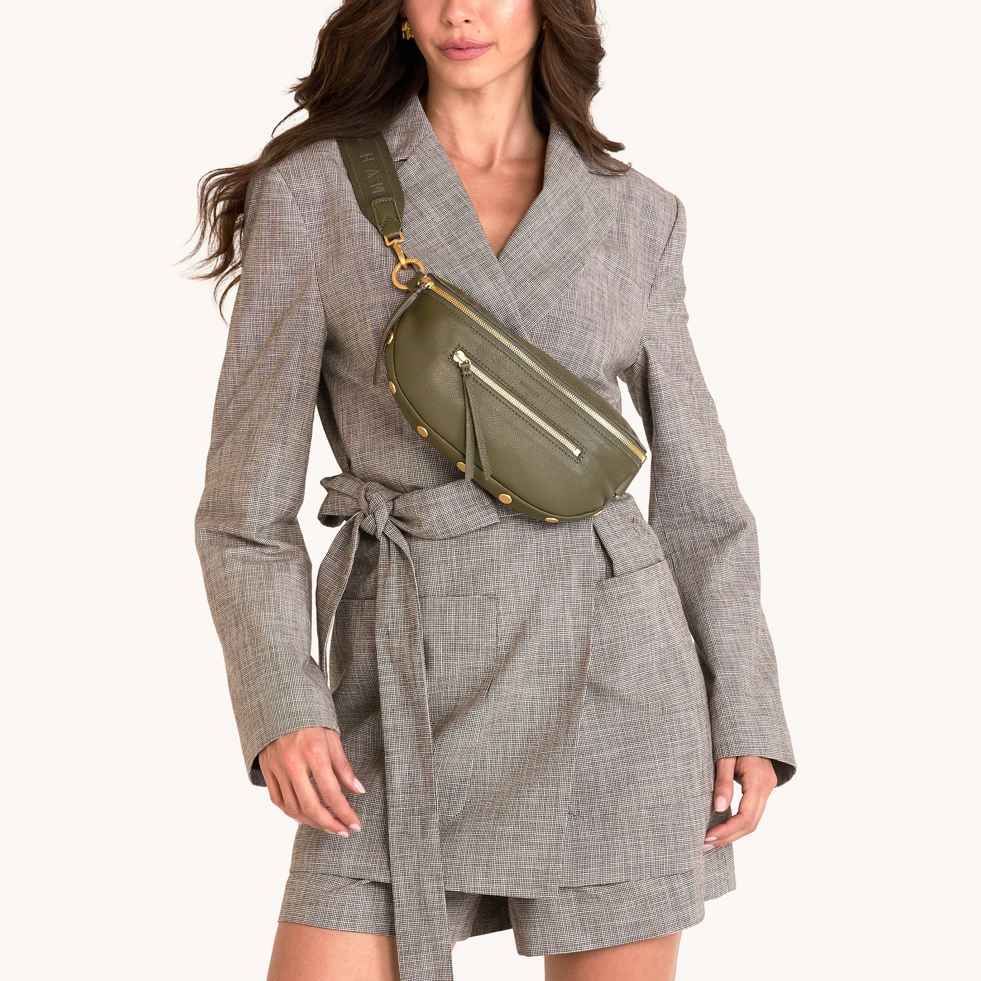 Charles Crossbody | Olive/Brushed Gold | Med