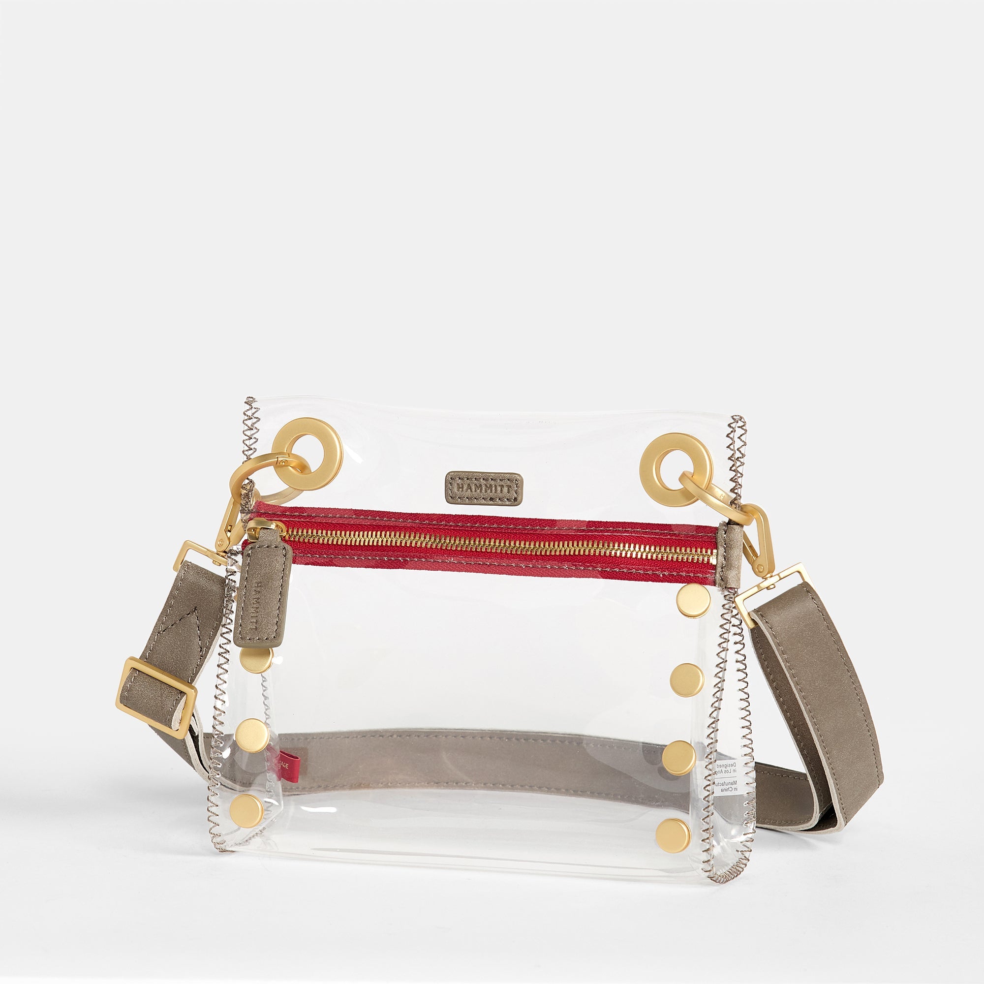Tony Clear | Pew/Brushed Gold Red Zip | Sml