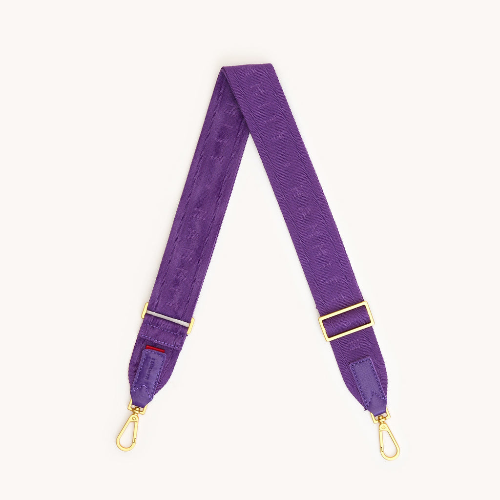 Webbing Crossbody Strap | Game Day Purple/Brushed Gold