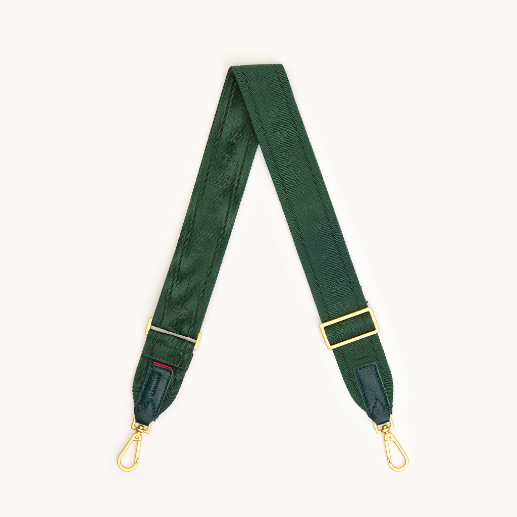 Webbing Crossbody Strap | Grove Green/Brushed Gold