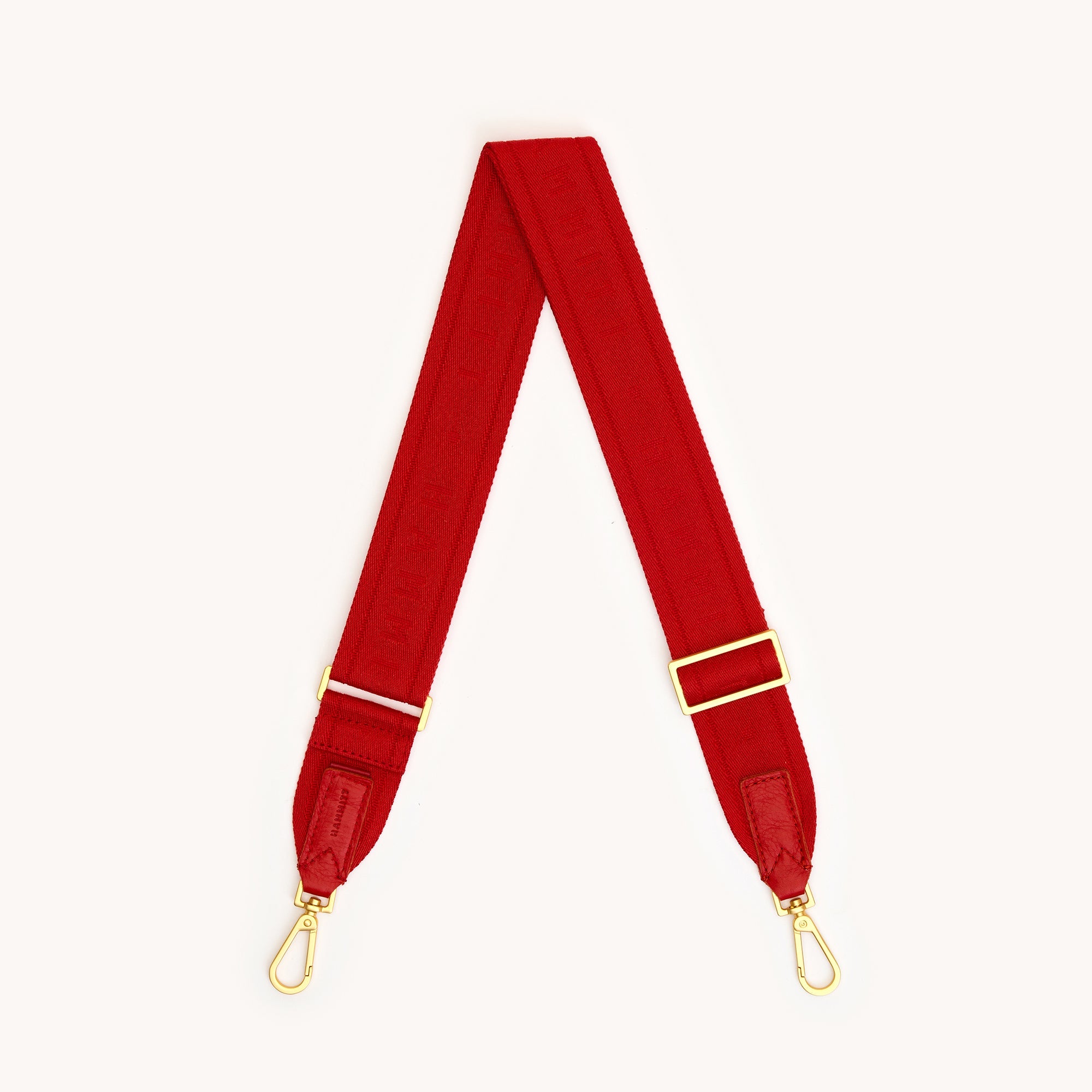 Webbing Crossbody Strap | Harissa Red/Brushed Gold