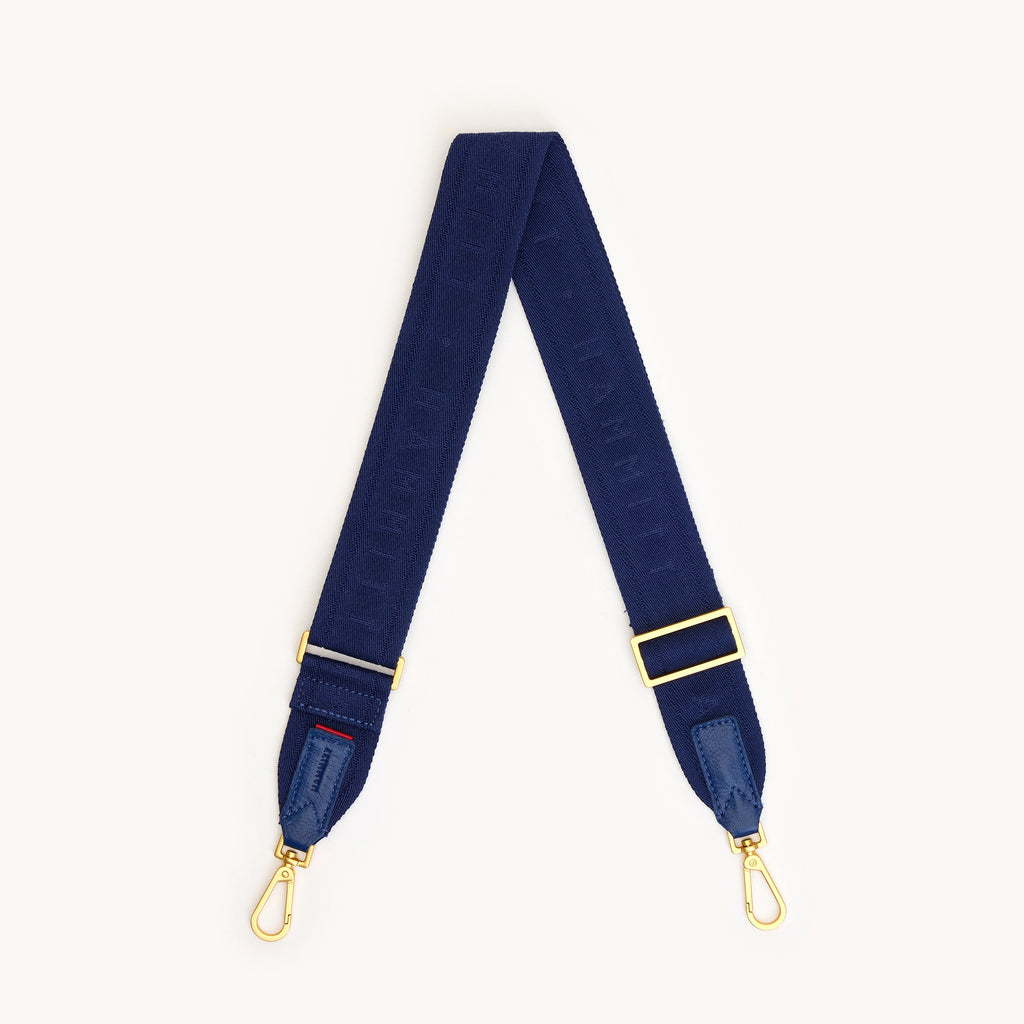 Webbing Crossbody Strap | Riviera Navy/Brushed Gold