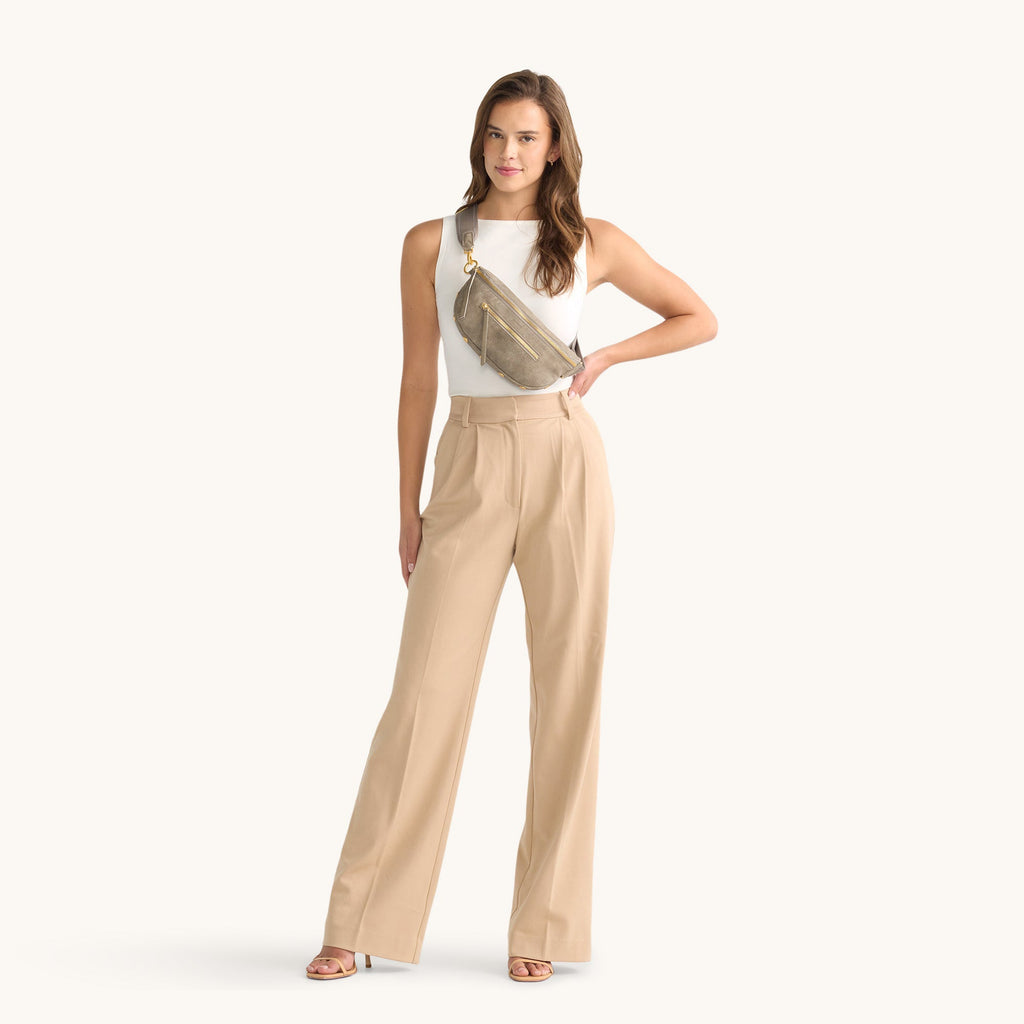 Charles Crossbody | Pewter/Brushed Gold | Med