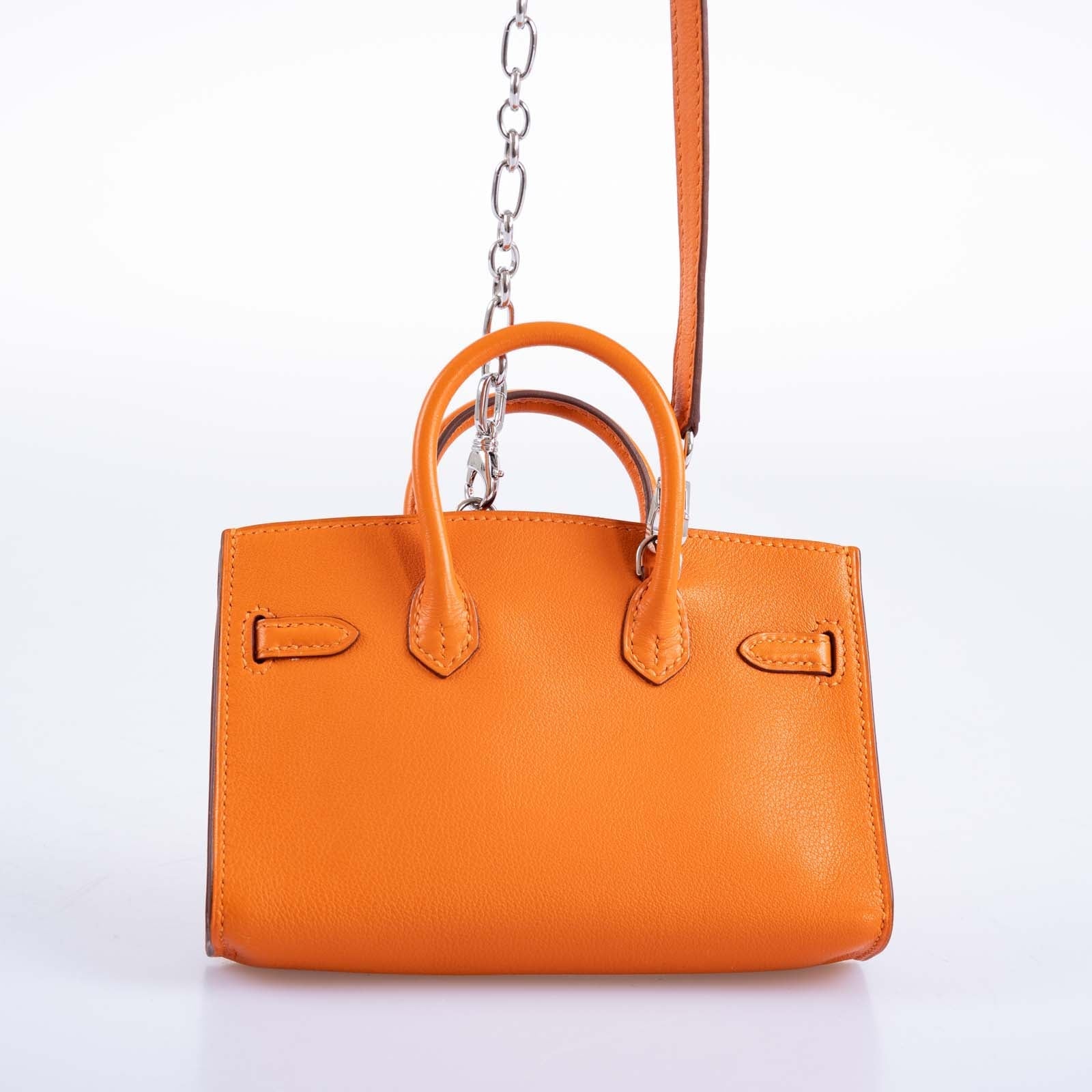 Hermès Birkin 15 Micro Orange Swift with Palladium Hardware