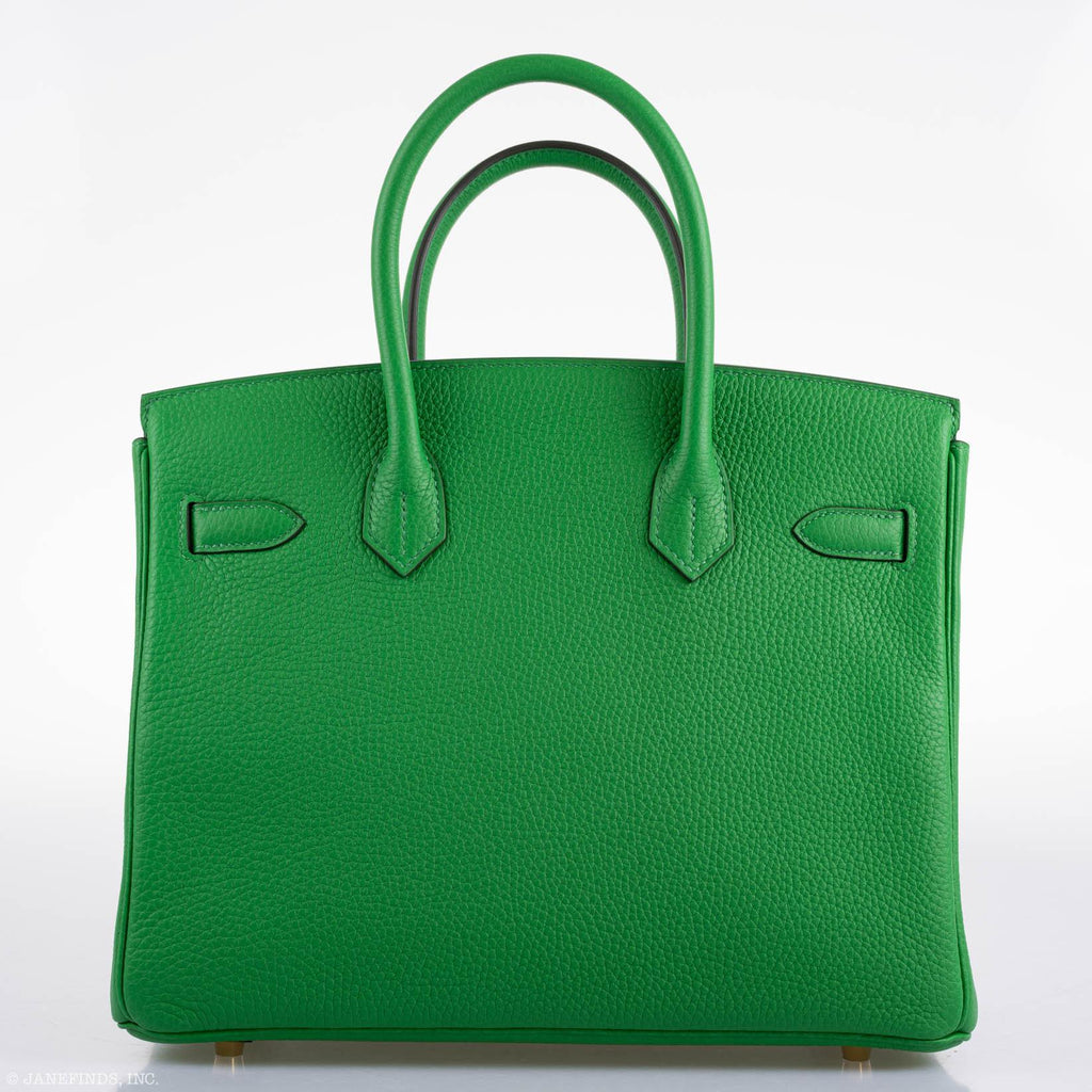 Hermès Birkin 25 Bambou (Bamboo) Green Togo with Gold Hardware