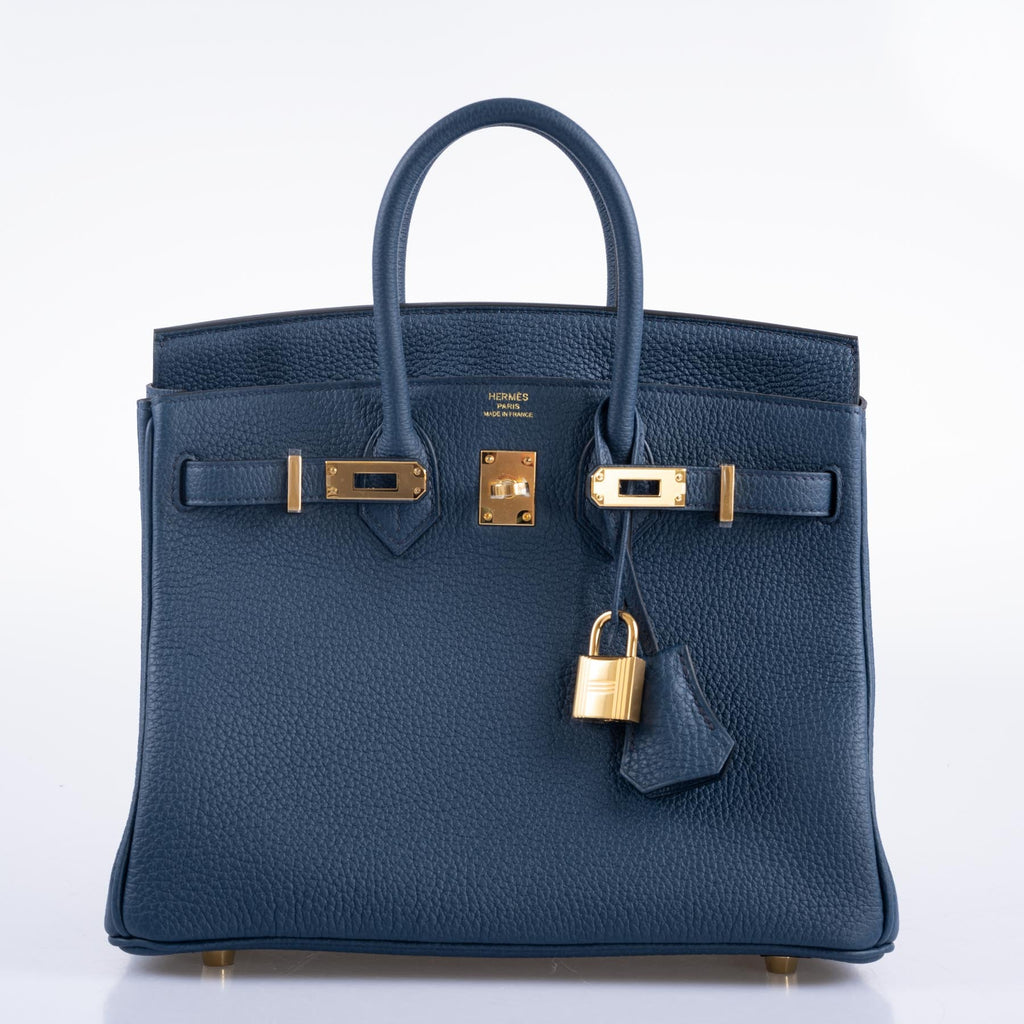 Hermès Birkin 25 Bleu de Prusse Togo Gold Hardware