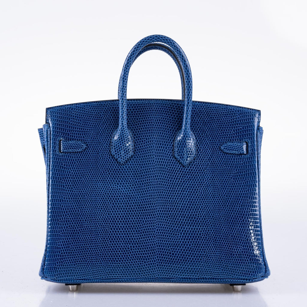 Hermès Birkin 25 Blue Sapphire Niloticus Lizard Palladium Hardware